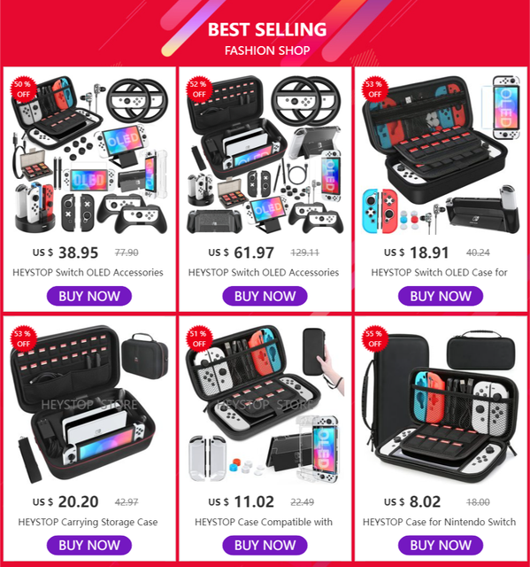 HEYSTOP For Nintendo Switch/ Switch OLED Console Storage Bag