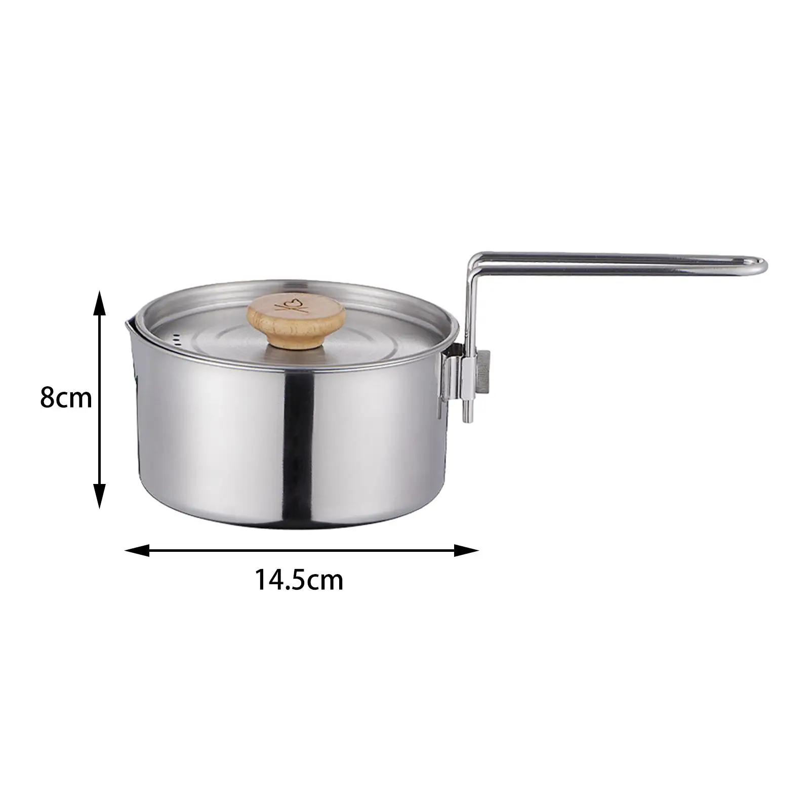 Portable Cooking Pot Campfire Kettle Coffee Pot Cookware for Hiking Picnic