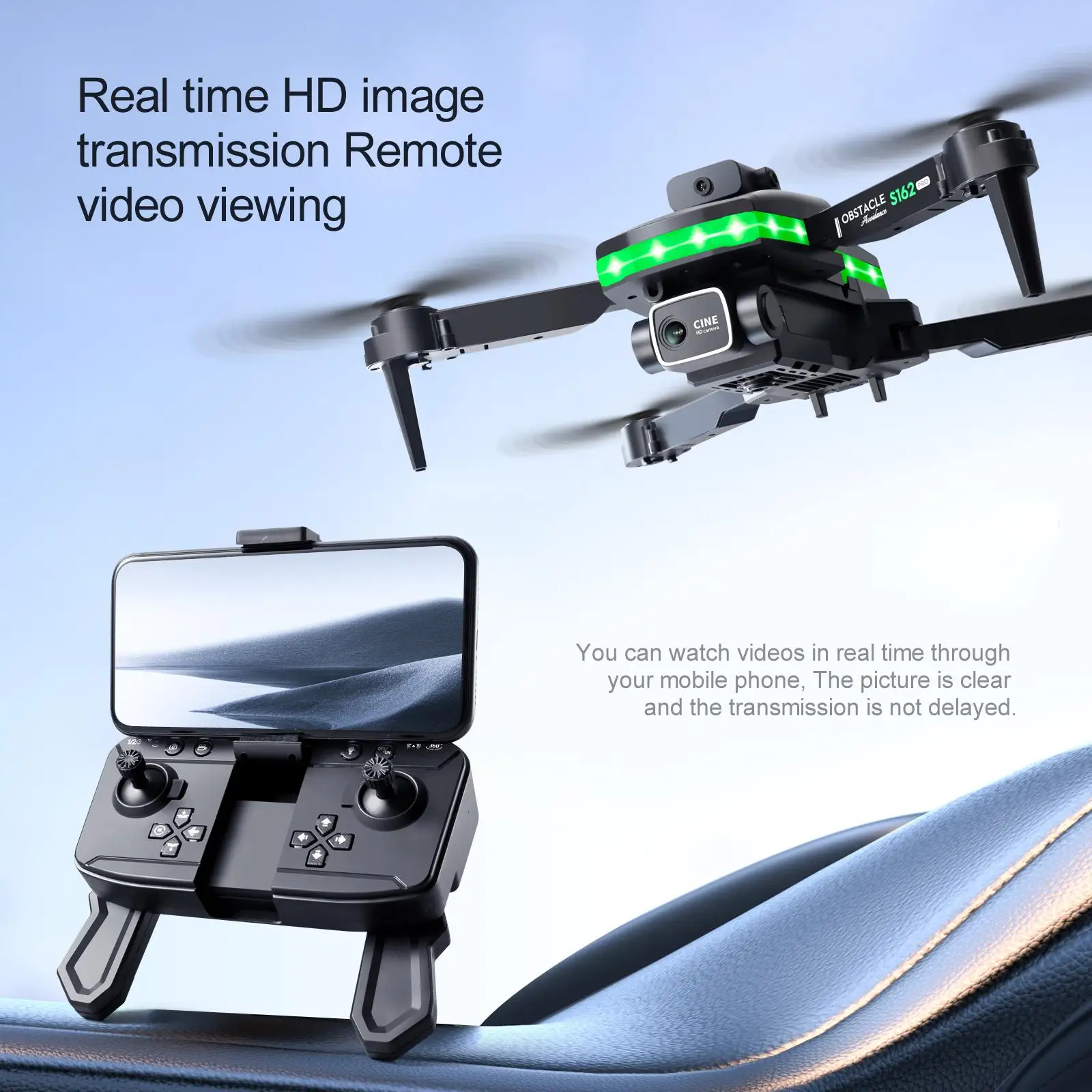 Foldable RC Quadcopter with Carrying Bag Gesture Selfie Remote Control Aircraft Toy for Girls Boys Adults Kids Best Gift