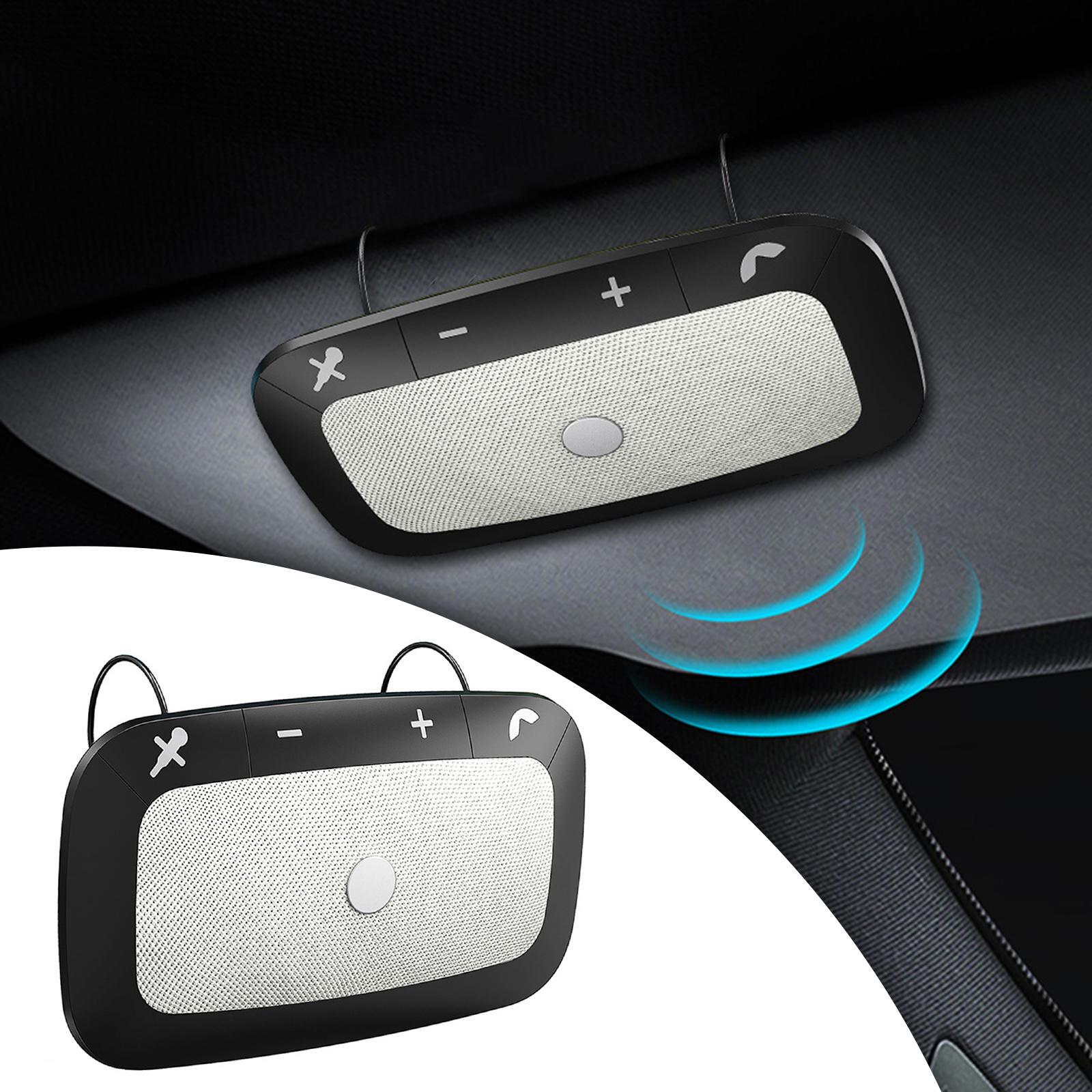 Car Bluetooth Speakerphone Voice Guidance Volume Knob Back-Clip for Siri