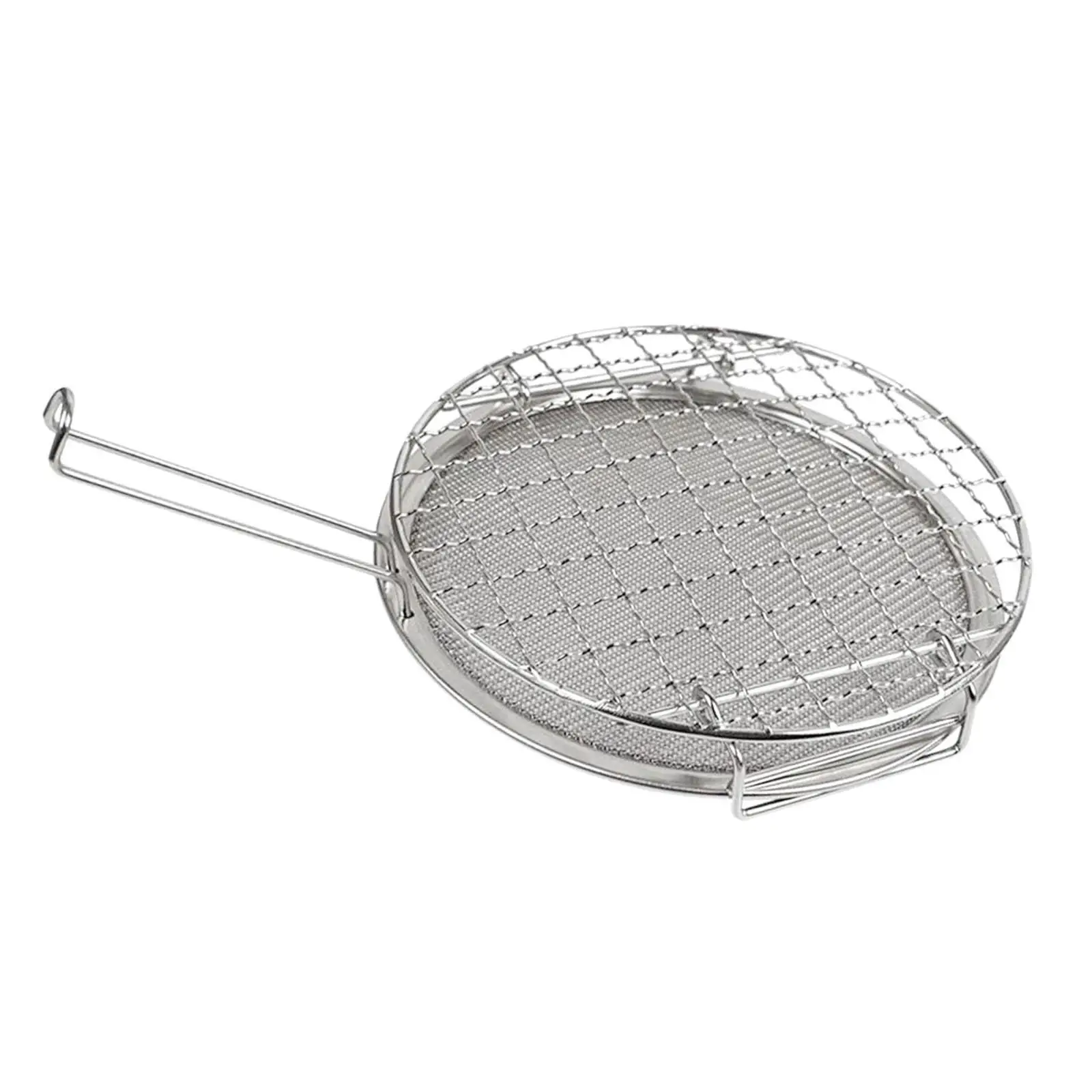 Barbecue Grill Rack Round BBQ Mesh Grill Net Camping Grill for Hiking Travel