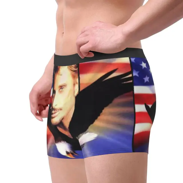 Novelty Johnny Hallyday Boxers Shorts Underpants Male Stretch France Singer  Rock Star Briefs Underwear - AliExpress