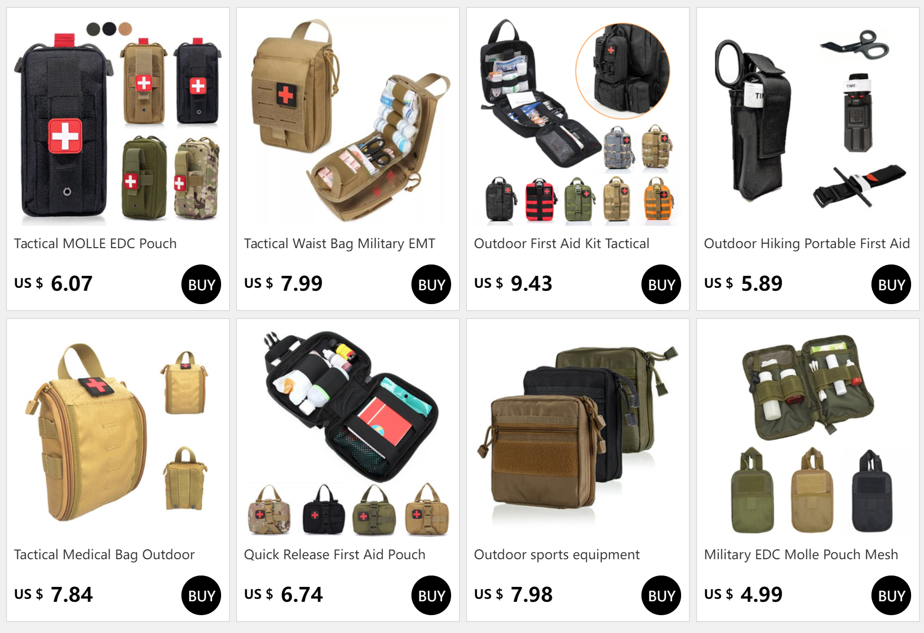 Molle, Anfíbio, Tático, Kit Médico, EMT, Emergência, EDC, Sobrevivência