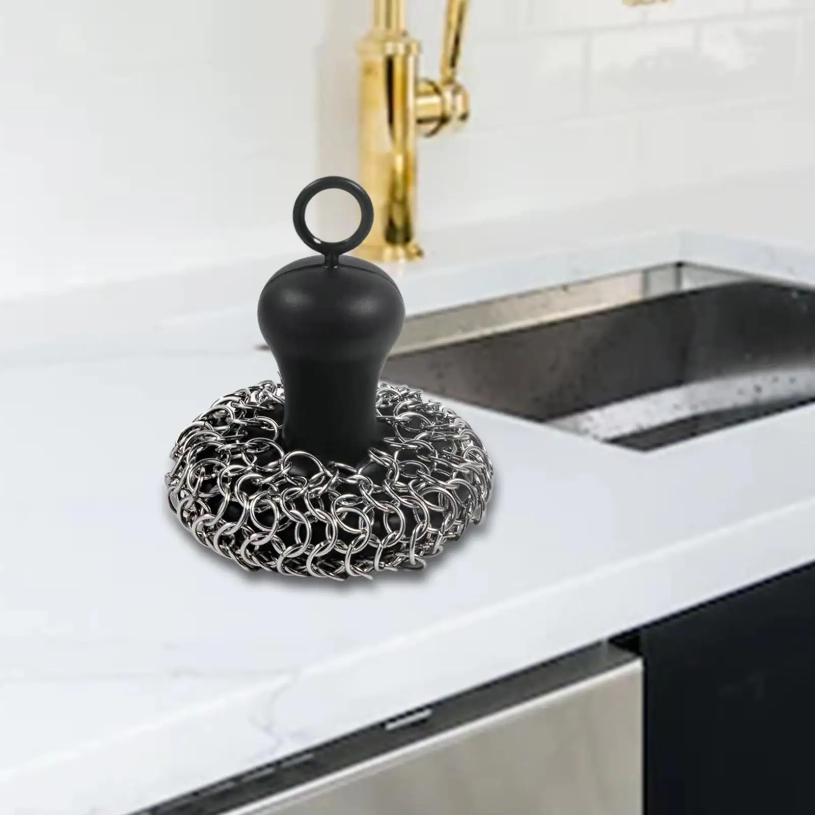Dishwashing Brush with Handle Dish Scrubber Dish Cleaning Ball for Kitchen Sink Pot Tableware