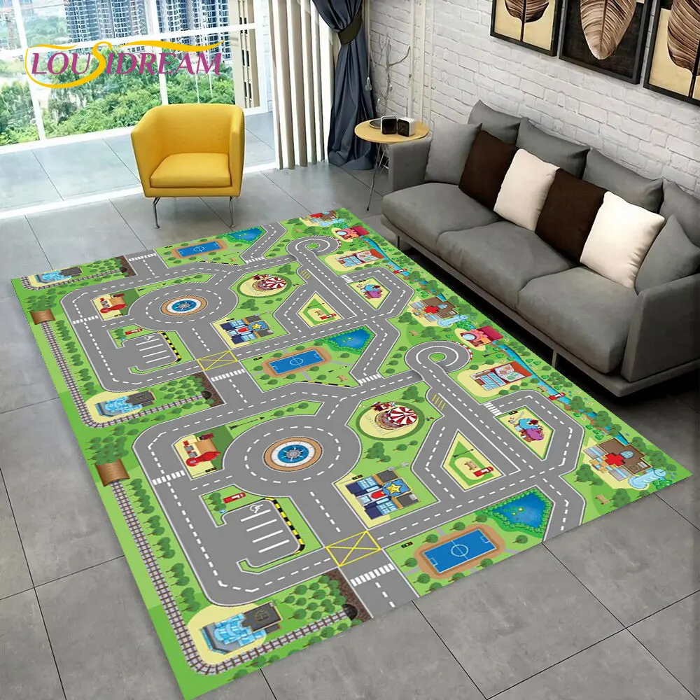 Kid's Highway Simulated City Traffic Playmat