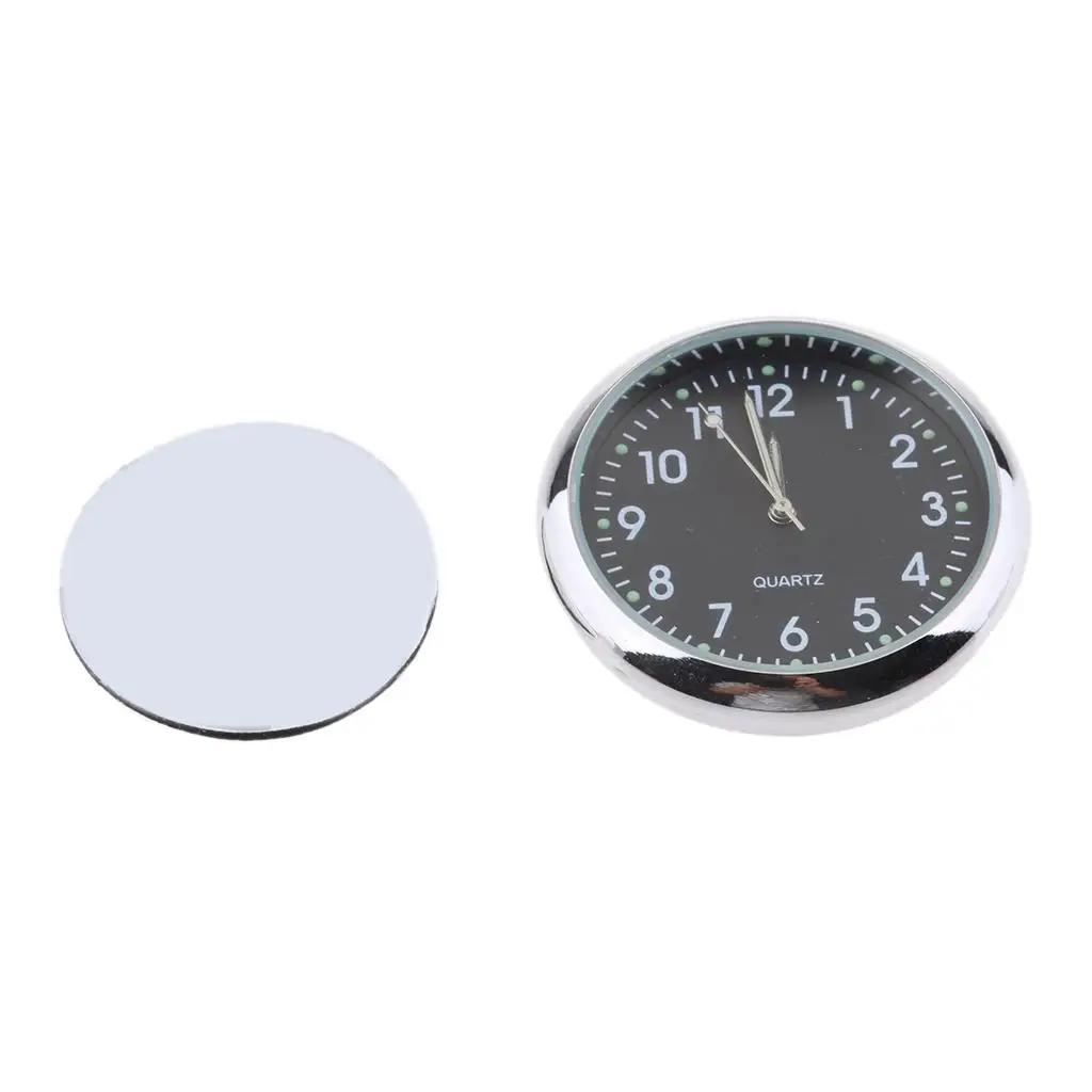 Car-On Clock Luminous Mini Automobiles Internal Stick Clock Watch Interior Analog Watch for Car Home Office