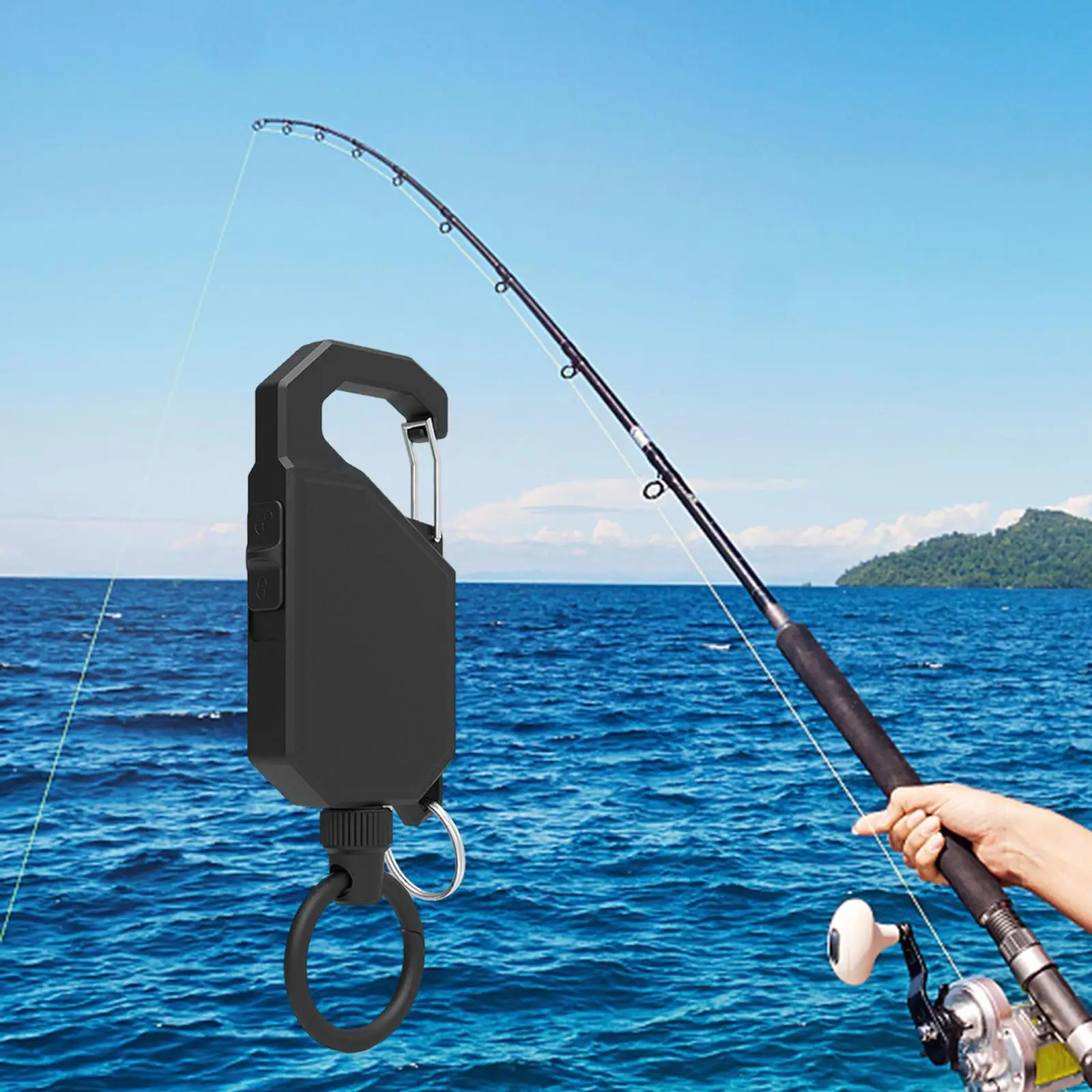 Compact Retractable Badge Holder Fishing keeper Sturdy Retractor Tool Extendable Fly Fishing Zinger for Hiking Camping