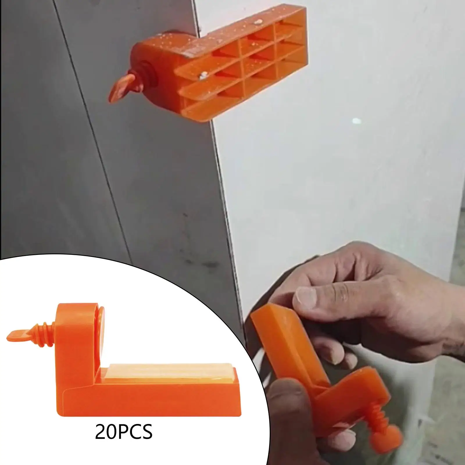 20x Male Angle Leveling Tool Self Leveling Compound Upgraded Wall Ceramic Tile Right Angle Gap Adjustment Tile Leveling System