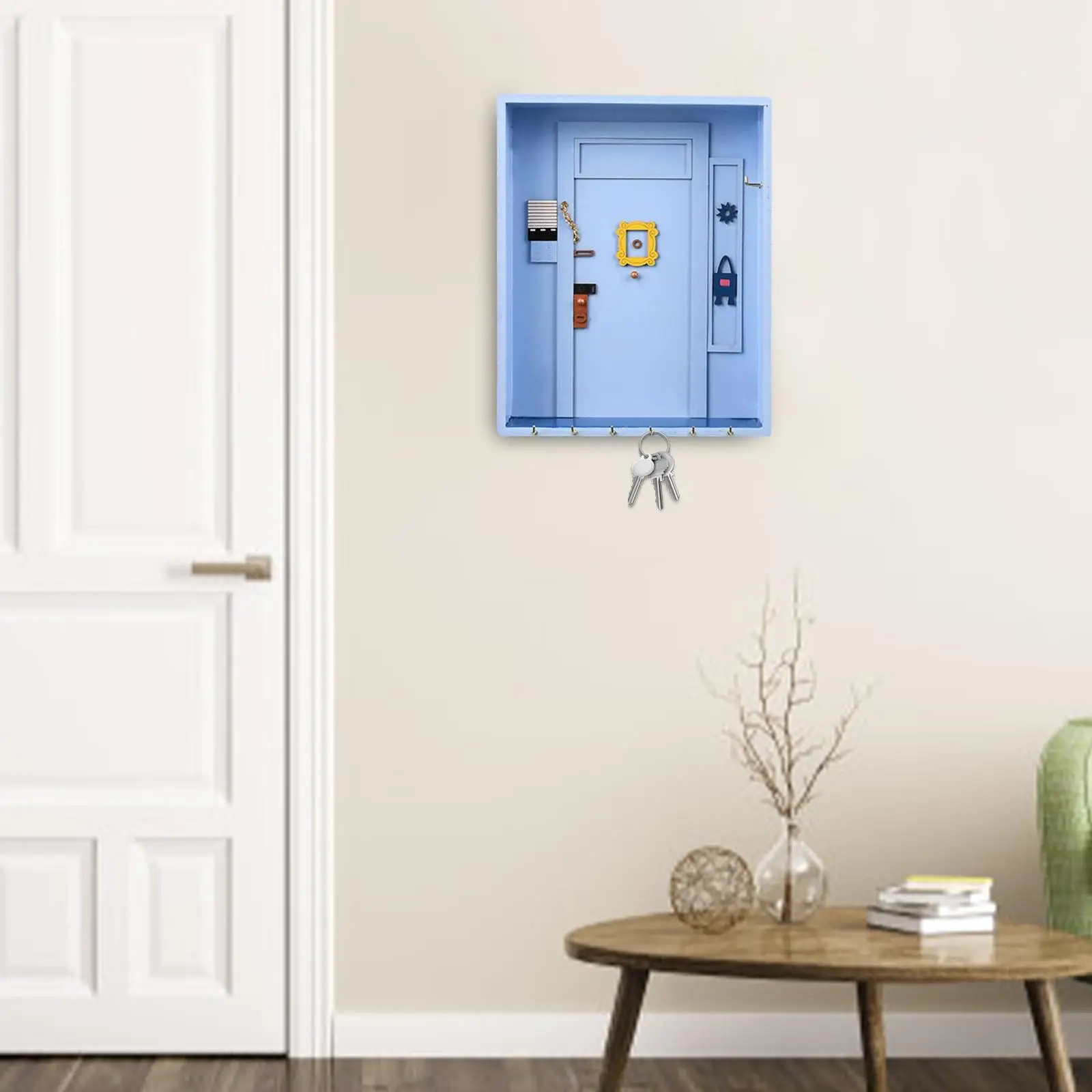 Key Holder Box Multifunctional Decorative Wall Hanging Key Storage Boxes for Door Bedroom