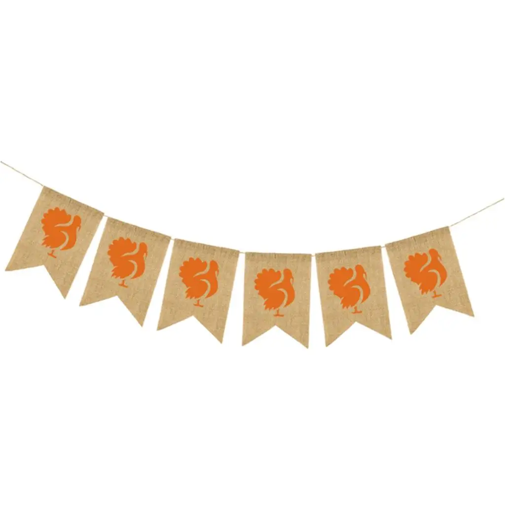 Thanksgiving Hanging Banner Turkey Printed Hanging Sign Party Supplies