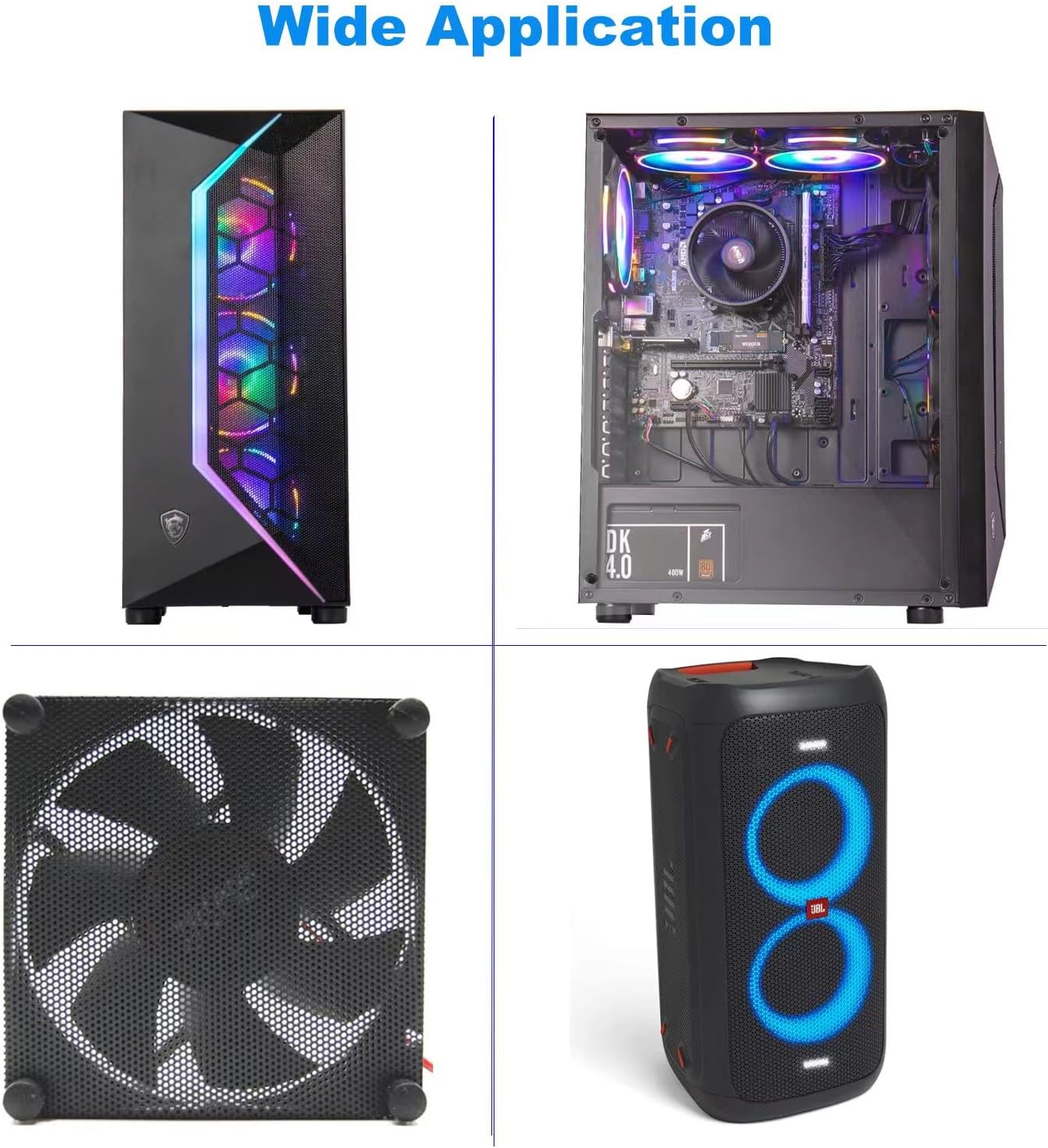 Description Picture 3 of item1M DIY PC Case Dust Mesh Filter PVC Dustproof Mesh Filter Cover Black Computer Cooler Fan Dust Filter for Fan Cooler Baffle