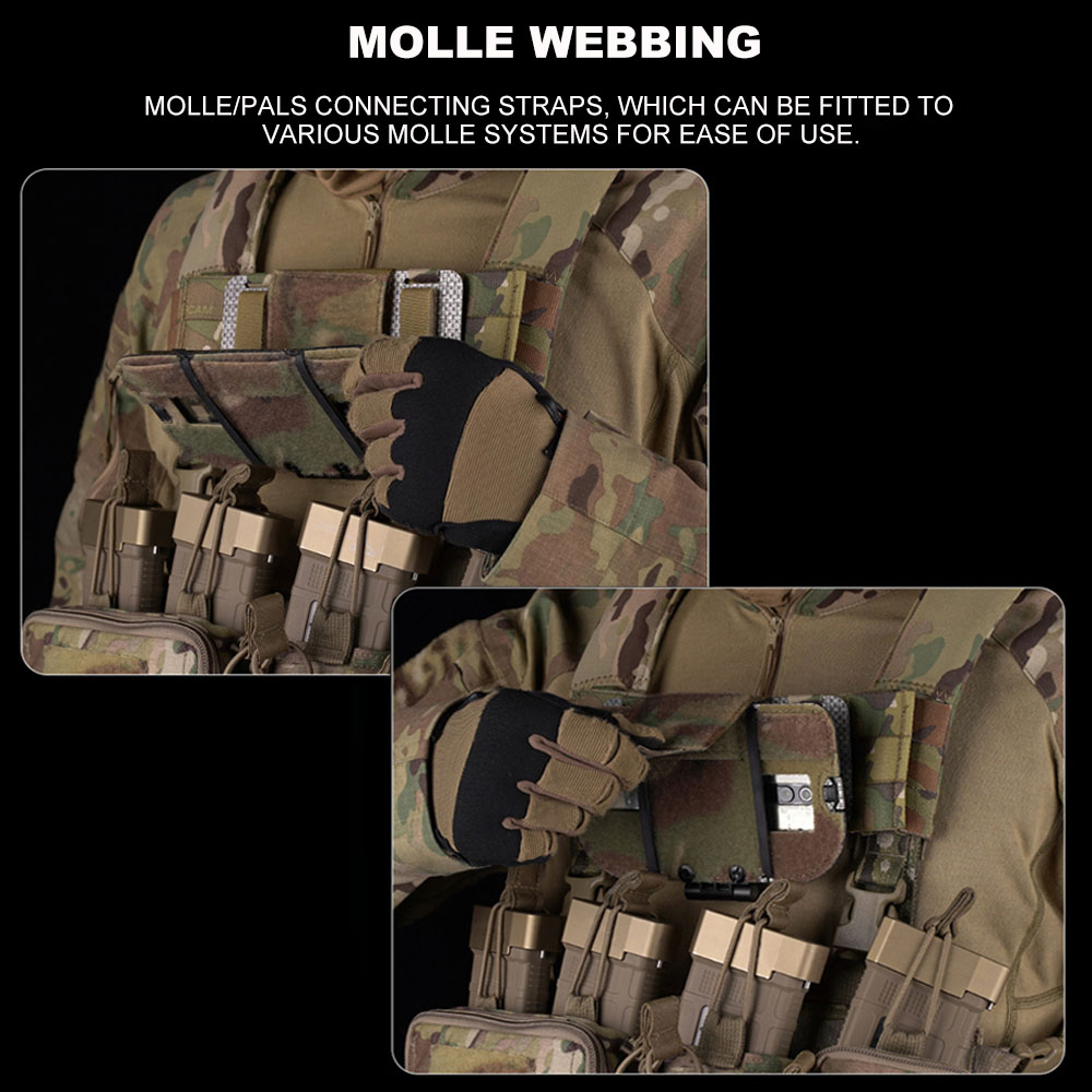 Vest, painel de peito, Iphone Rack, Molle