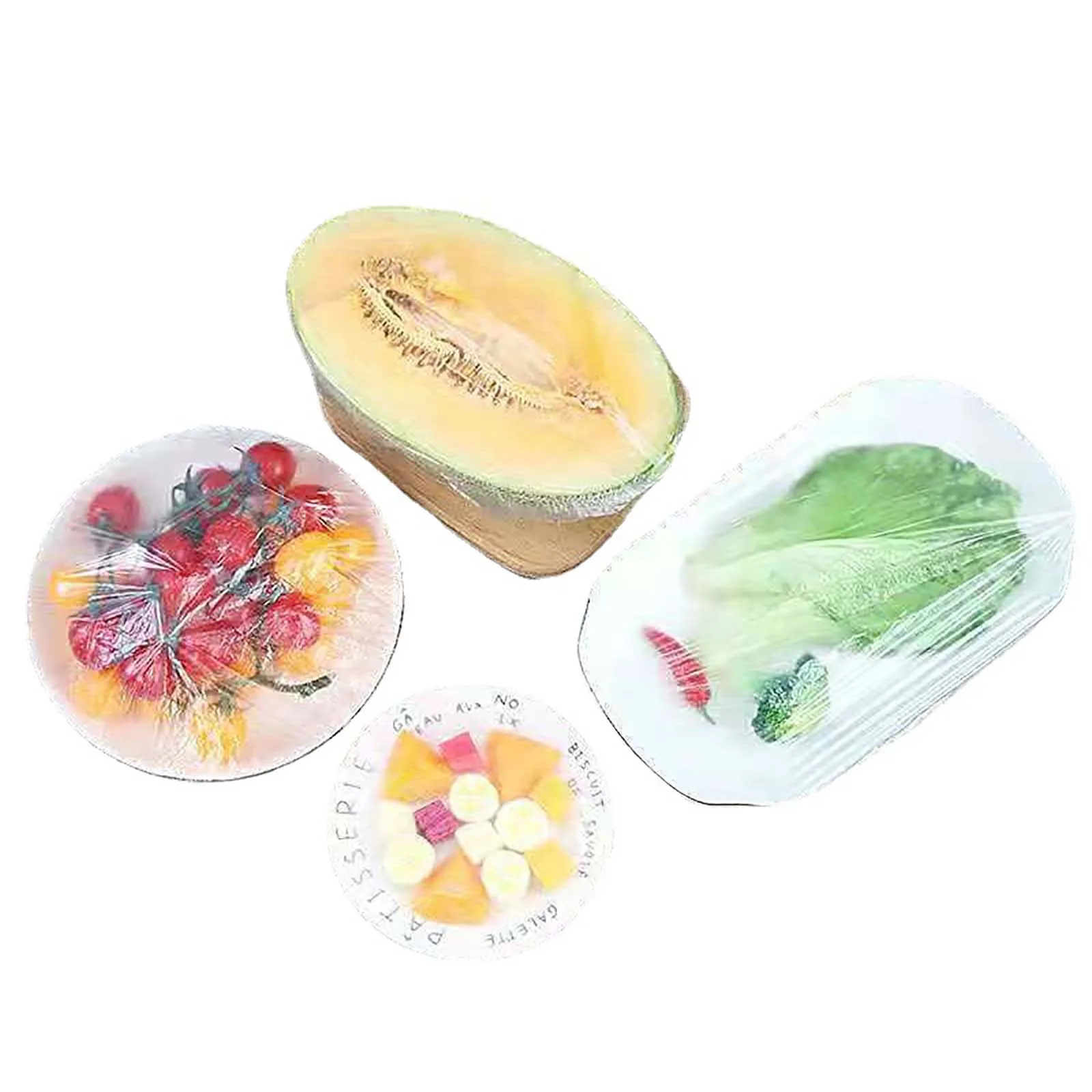30PCS Elastic Food Covers Reusabl for Fruit Or Bowls Cups Dustproof Lids 