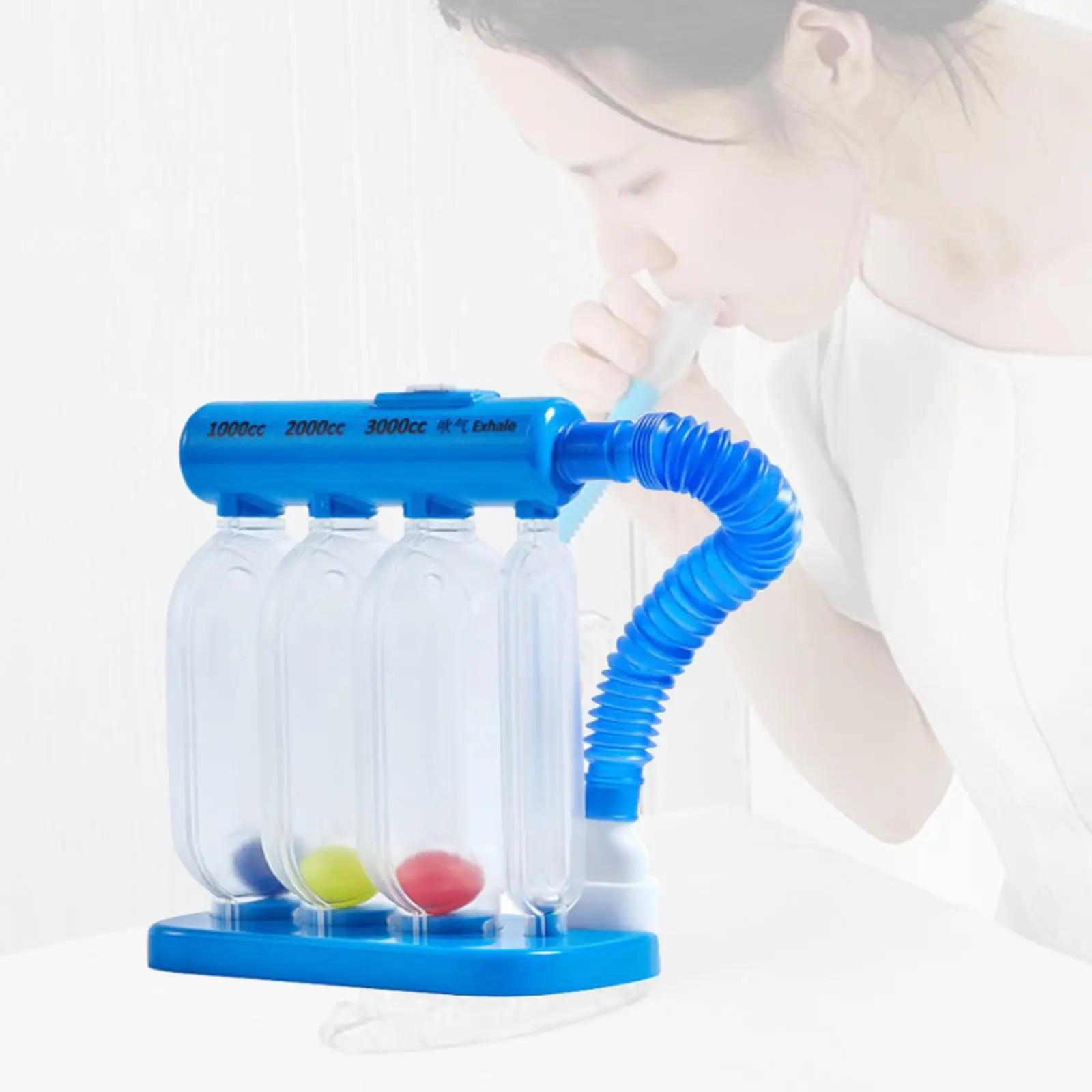 Breathing Exerciser Multi-Stage 3 Ball Inspiratory for Athletes Middle-Aged