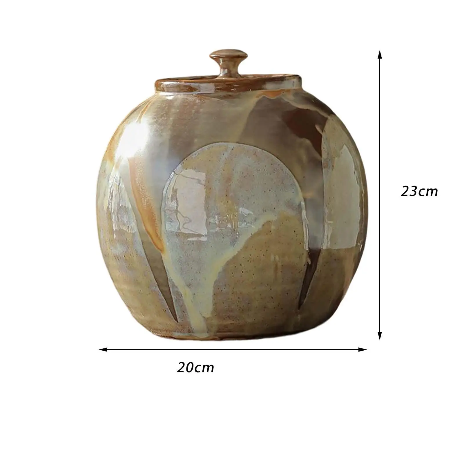 Porcelain Tea Jar Decorative Ceramic Flower Vase Food Storage Container Porcelain Jar with Lid for Tabletop Cabinet Gift Kitchen