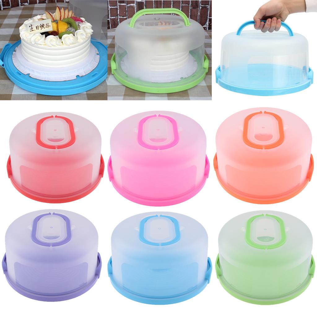 Clear Plastic Cupcake Cake Muffin Case Holder Container Box With Dome Cover Portable Cake Carrier Plastic Cupcake Container