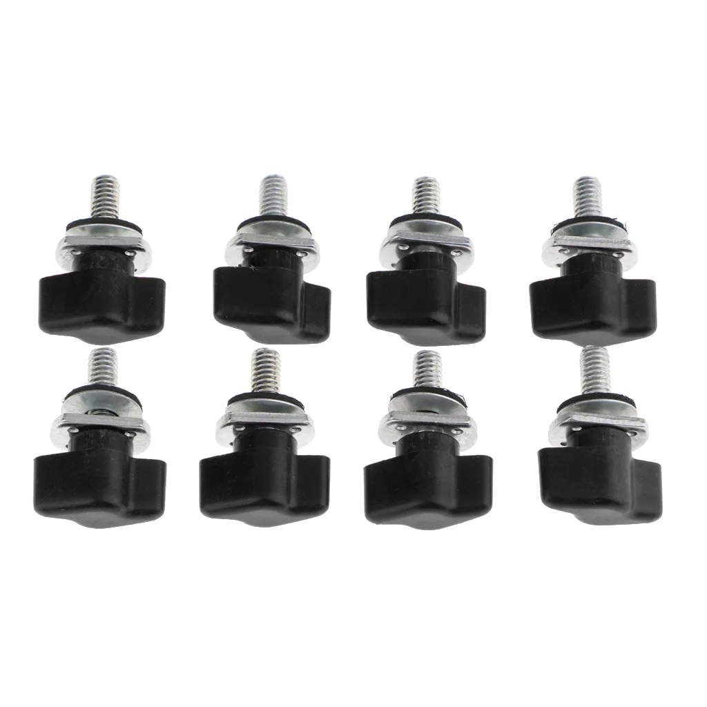 8pcs Hard Top Quick Removal Screw Fastener Kit For 1995-2016s Black/Red Durable ThermoNylon