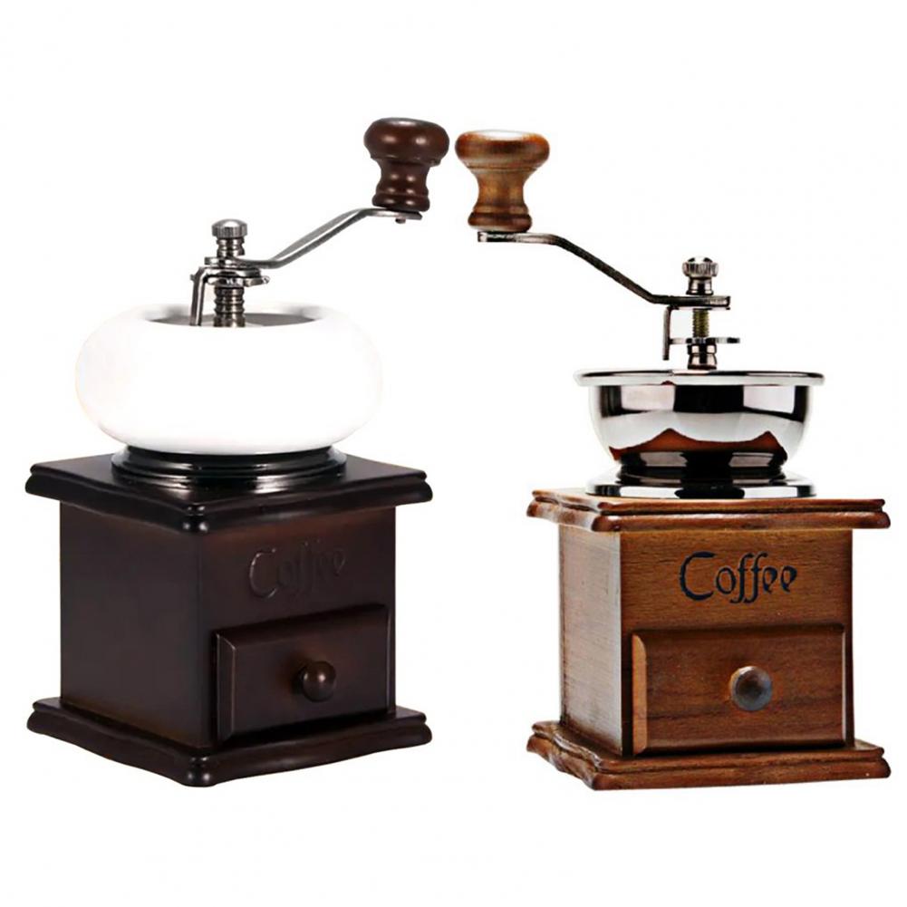 Title 18, Manual Coffee Grinder with Drawer Vintage Porta...