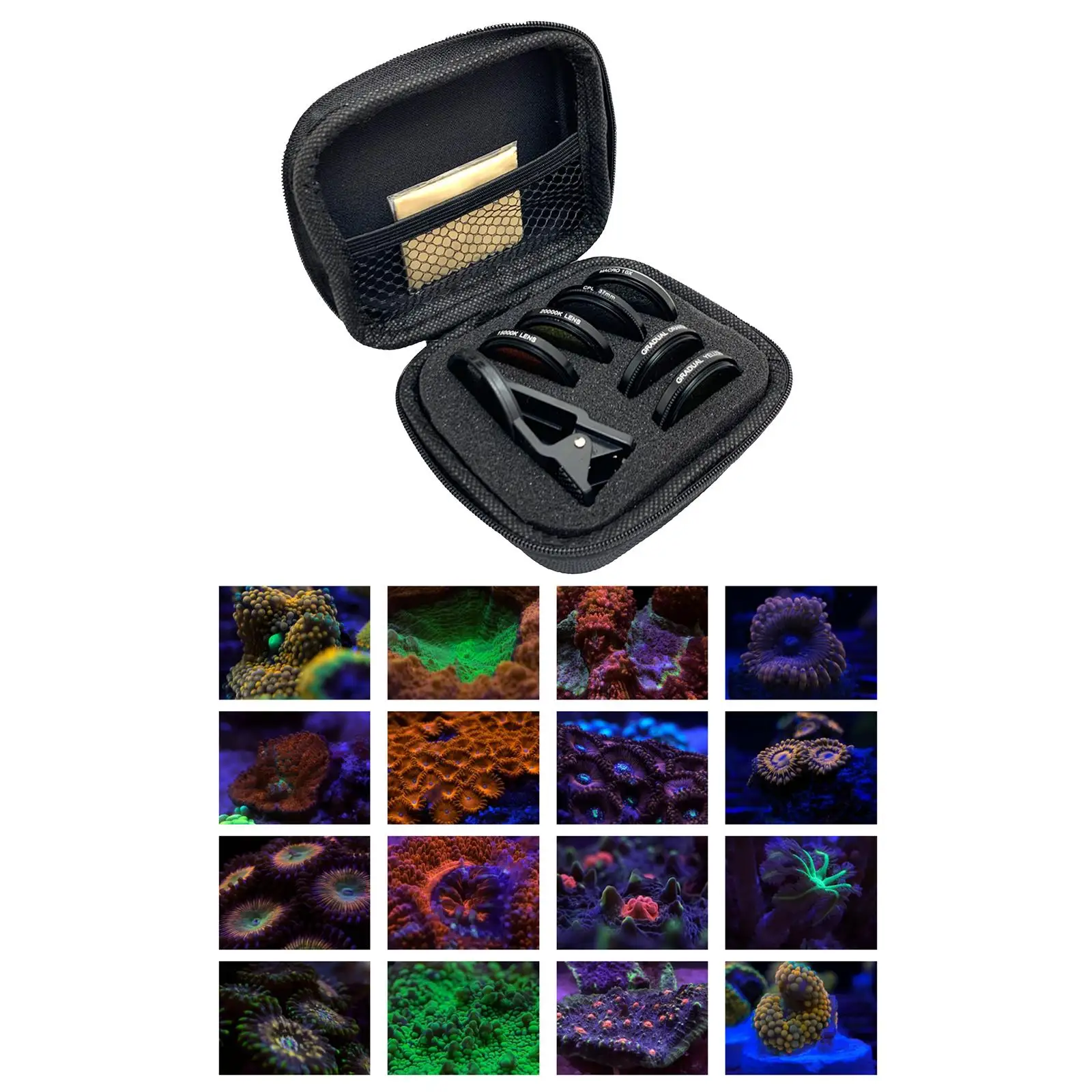 Smartphone Reef Coral Lens Filter Kits for Phone Professional Photography