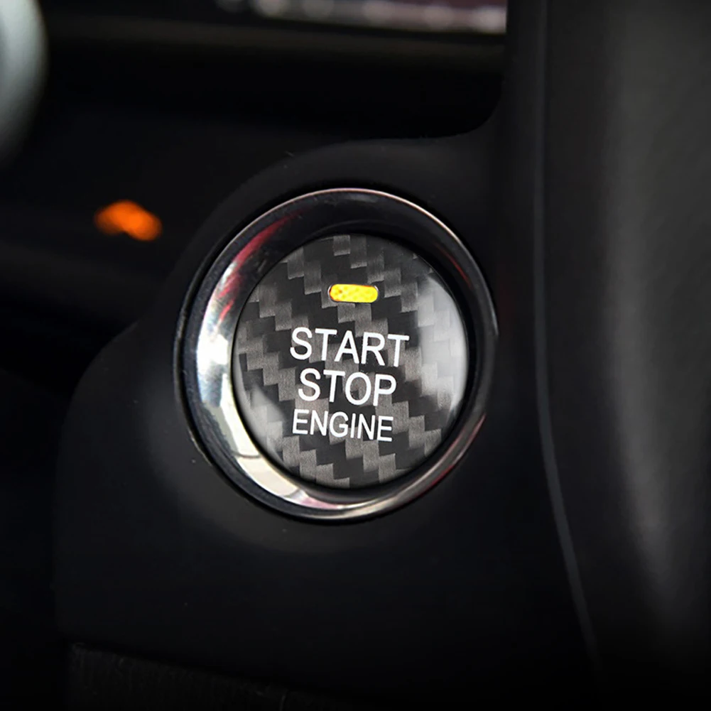 Кнопка запуска автомобильного двигателя крышка для Mazda 3 Axela CX-3 CX-5 CX-8 углеродное 