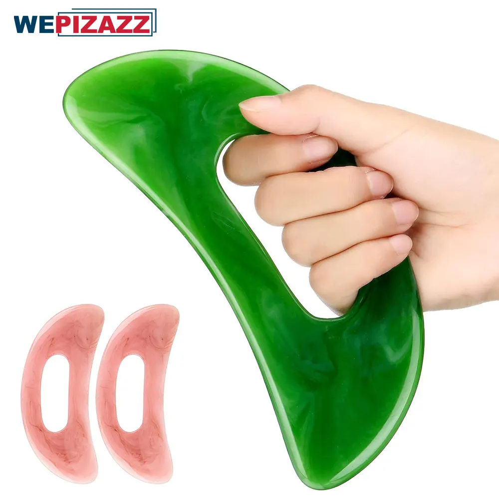 Best of 1 Pair Gua Sha Massage Tool With Handle Resin Massage Tools Lymphatic Drainage Massager Body Shaping Gua Sha Tools For Full Body Reviews & Tips