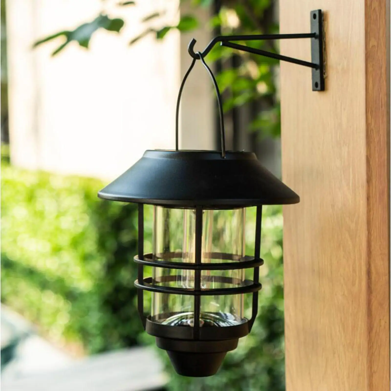 Solar Powered Hanging Lantern LED Light Metal for Outdoor Garden Patio Backyard Decor