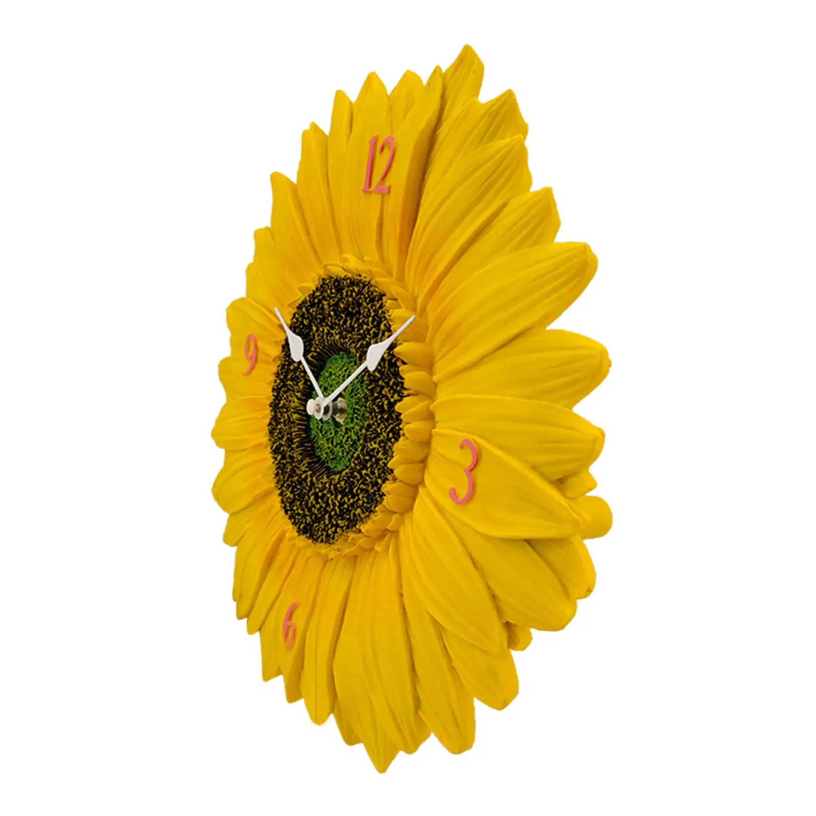 Sunflower Wall Clock Silent Non Ticking Waterproof Wall Clock Decorative Clocks 12inch Outdoor Clock for Bathroom Fence Deck