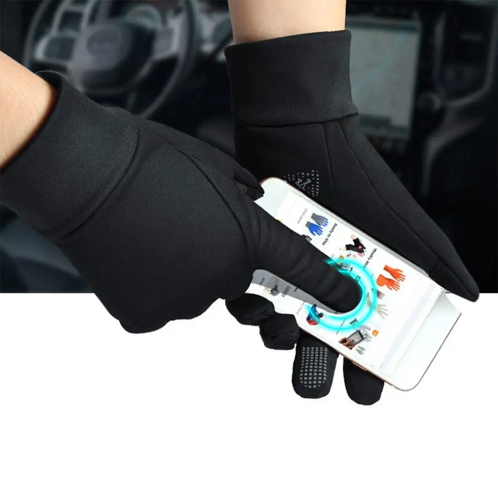Winter Warm Gloves Touchscreen Anti-Slip Thermal Gloves Liners for Running Hiking Fishing Motorcycle Cold Weather Women Men