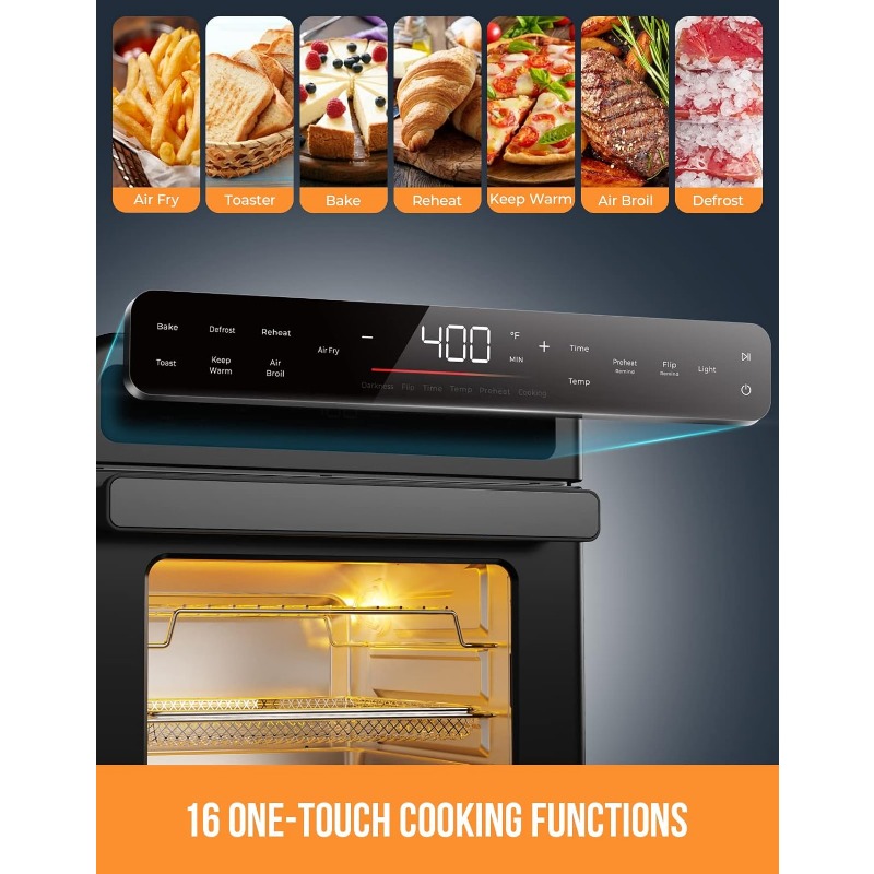 Title 12, Toaster Oven Air Fryer Combo, Countertop 20QT/1...