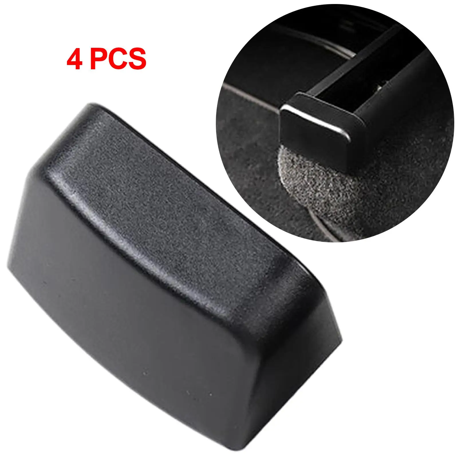 4x Slide Rail Plugs Auto Functional Accs ABS Car Interior Rear Seat Soft Rubber Plugs Protection Fits for Tesla Model 3 Model Y