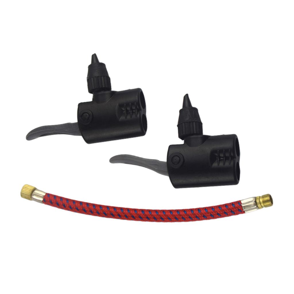 2x Nylon Pump  6.5'' Bike Extension Hose  Tube Converter Adaptor