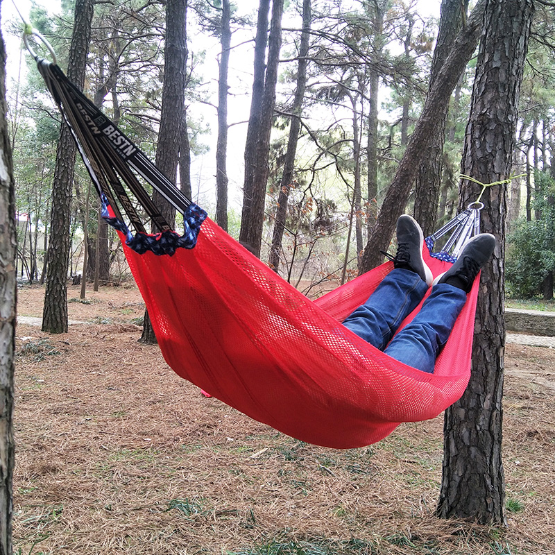 Description Picture 4 of itemTerrace Patio Hunting Hammock Travel Swing Hanging Touristic Triangle Hammock Camping Sun Rest Nets Silla Colgante Camp Supplies