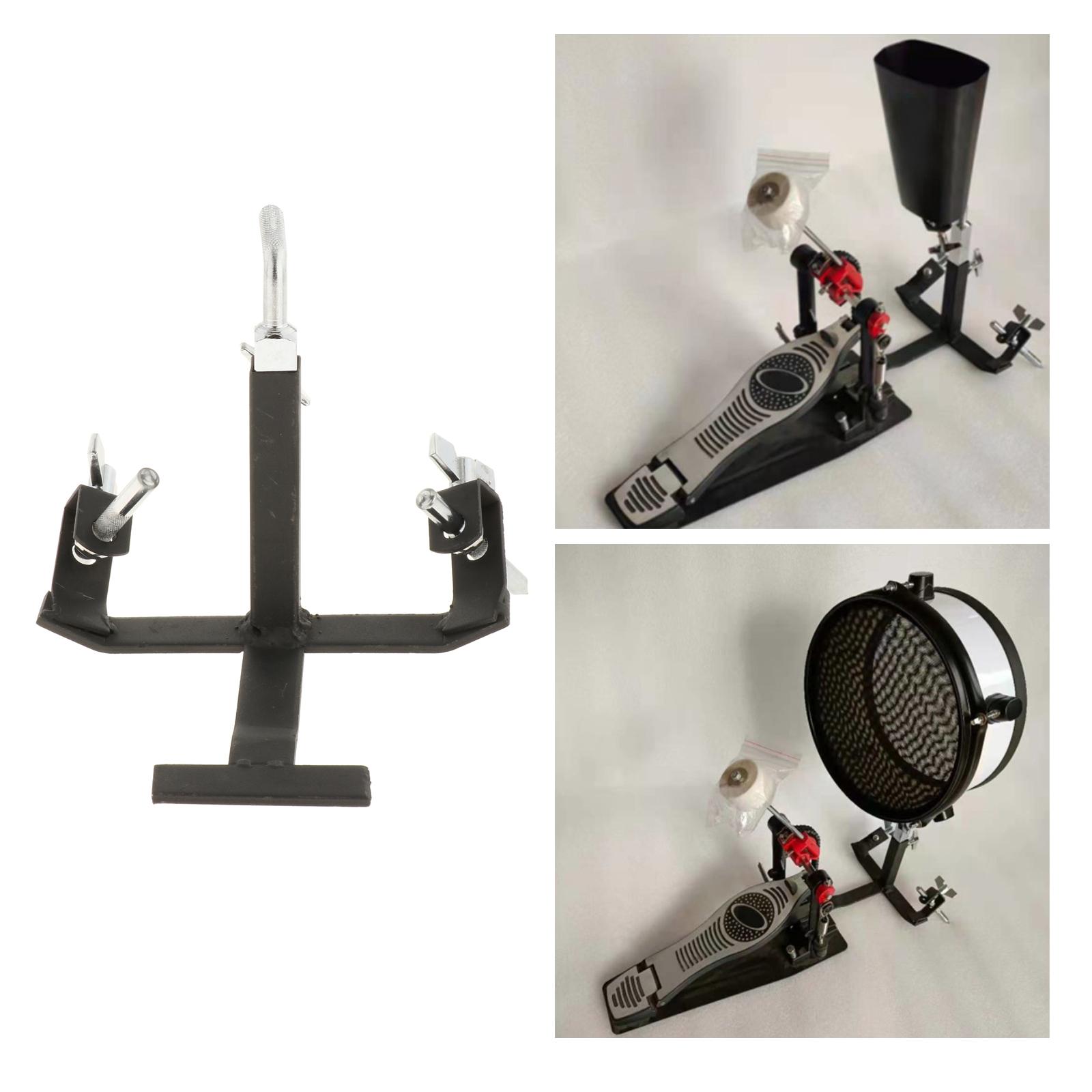 Description Picture 4 of itemCowbell Pedal Foot Bracket Percussion Cowbell Drum Cymbal Stand Pedal Cowbell Bracket for Concert Practice Room