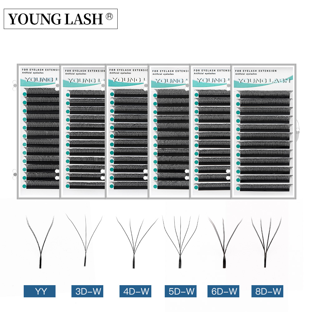 Best of YOUNG LASH 3D4D5D6D8D W Shape Eyelashes Extensions YY Shape Lashes Mink Soft Easy Faning Lashes Premade Volume Reviews & Tips