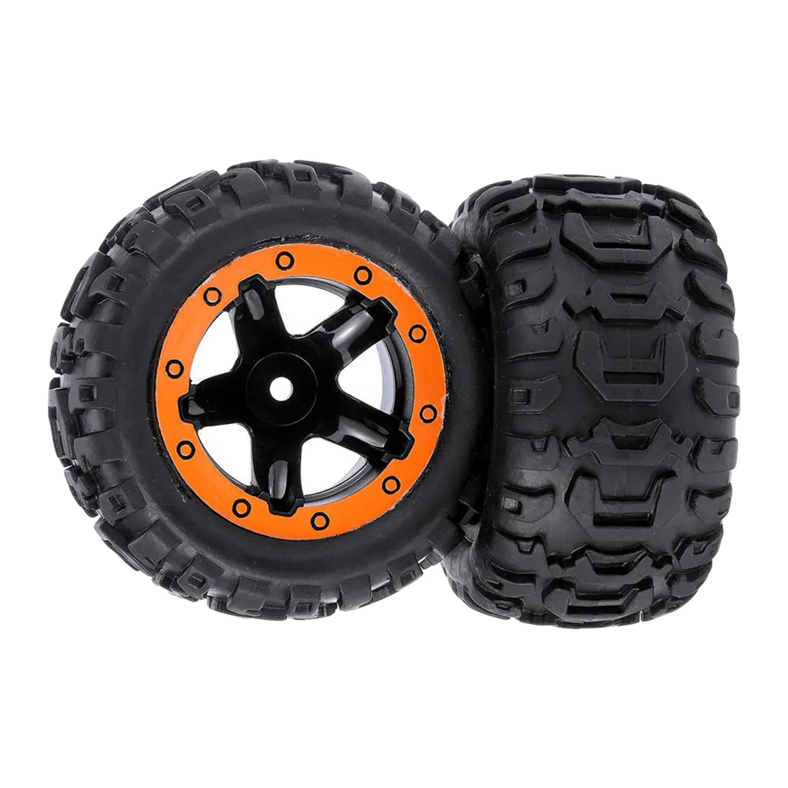 2 Pieces RC Wheels Tires Replacements for HBX 16889 Trucks RC 