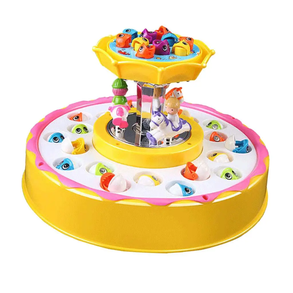 Electric Fishing Game Toy Set Double-Layer Rotating Board Kids Toy