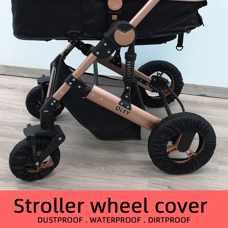 2Pcs Baby Stroller Wheel Cover Dustproof Wheelchair Tire Protector Infant Pushchair Pram Wheel Anti-Dirty Oxford Cloth Accessori best stroller for kid and baby