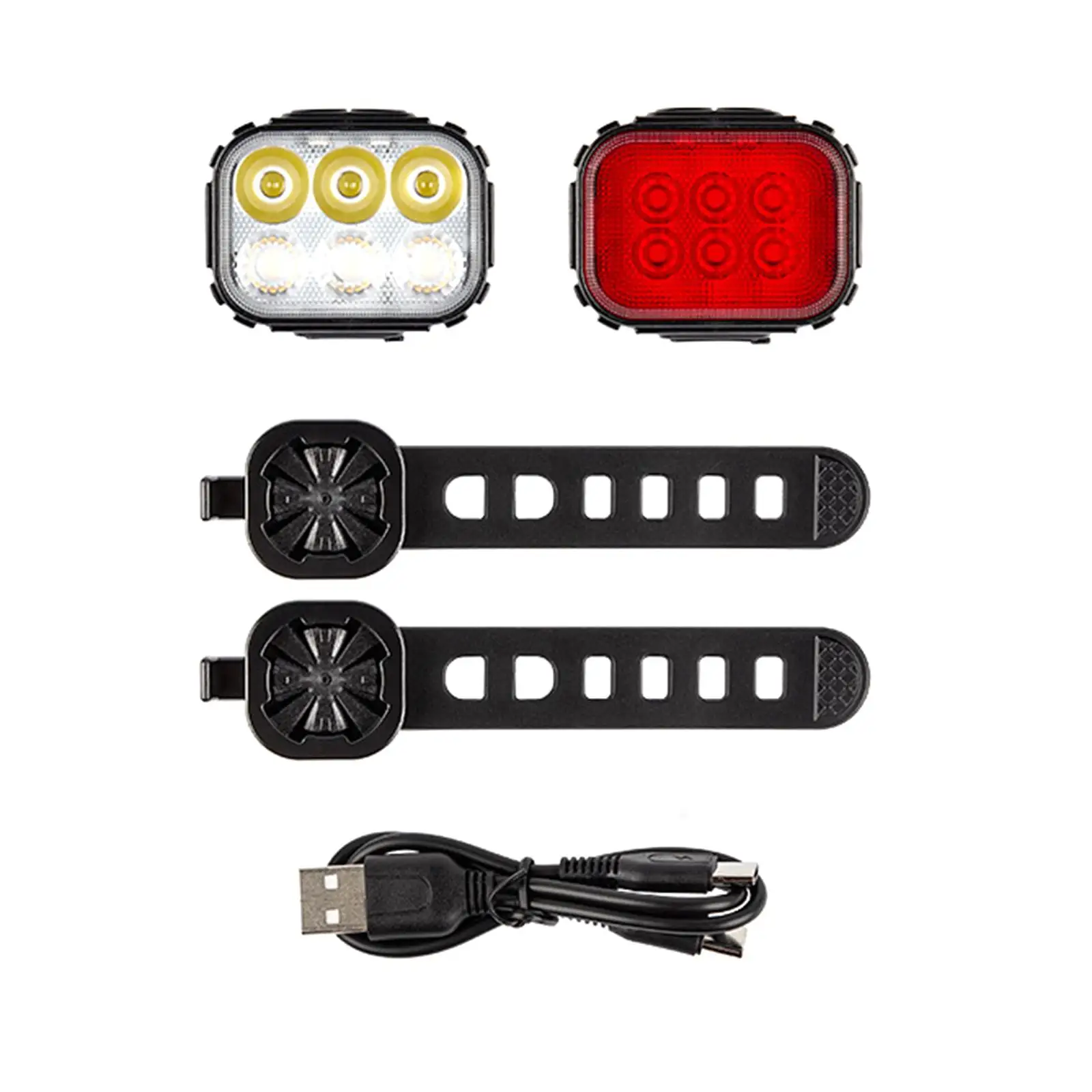 Lights Set Bike Headlight Taillight Front and Tail Light Rechargeable Waterproof Cycling for Mountain Bike LED Lamp