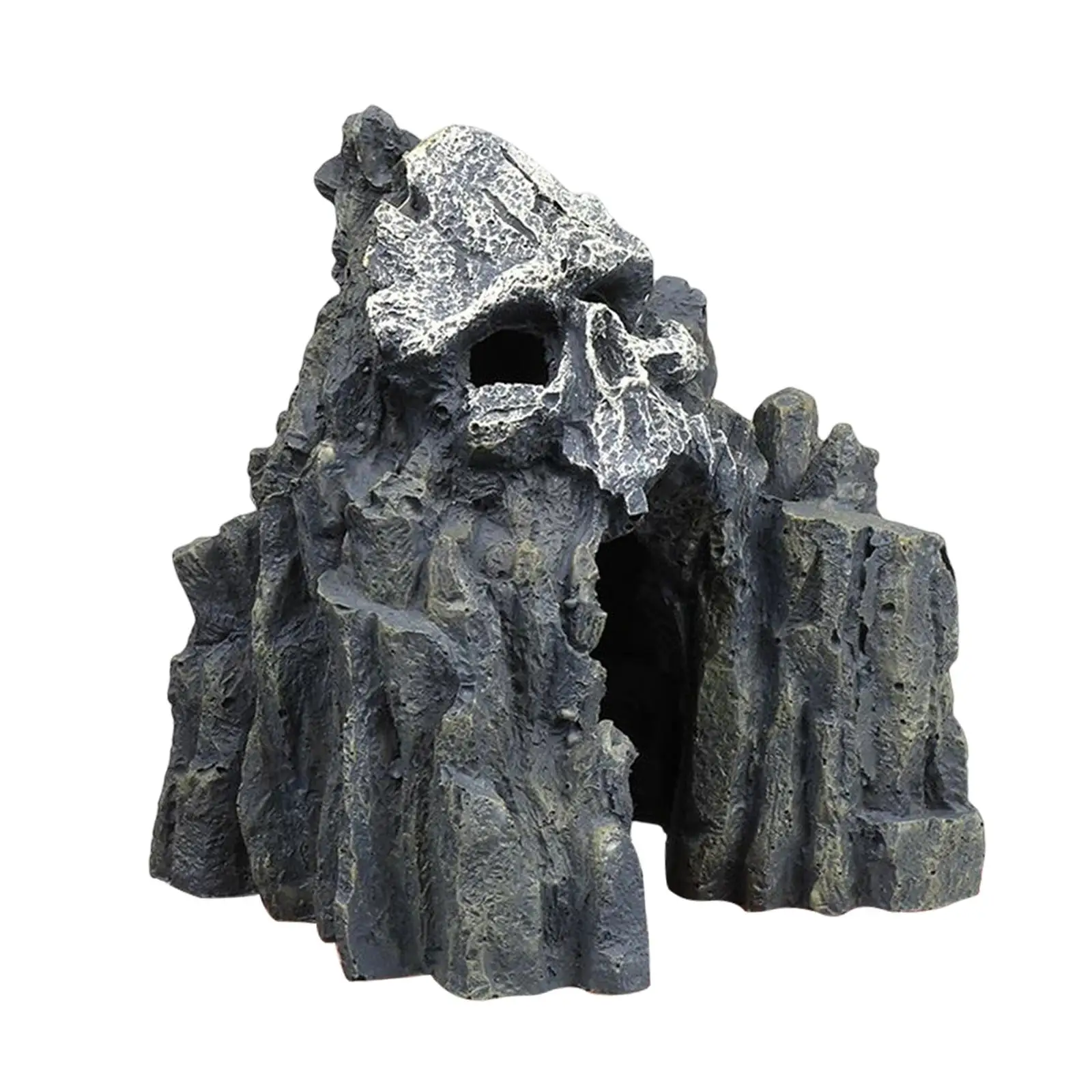 Skull Mountain Decor Rock Cave Aquarium Reptile Landscape Fish Tank