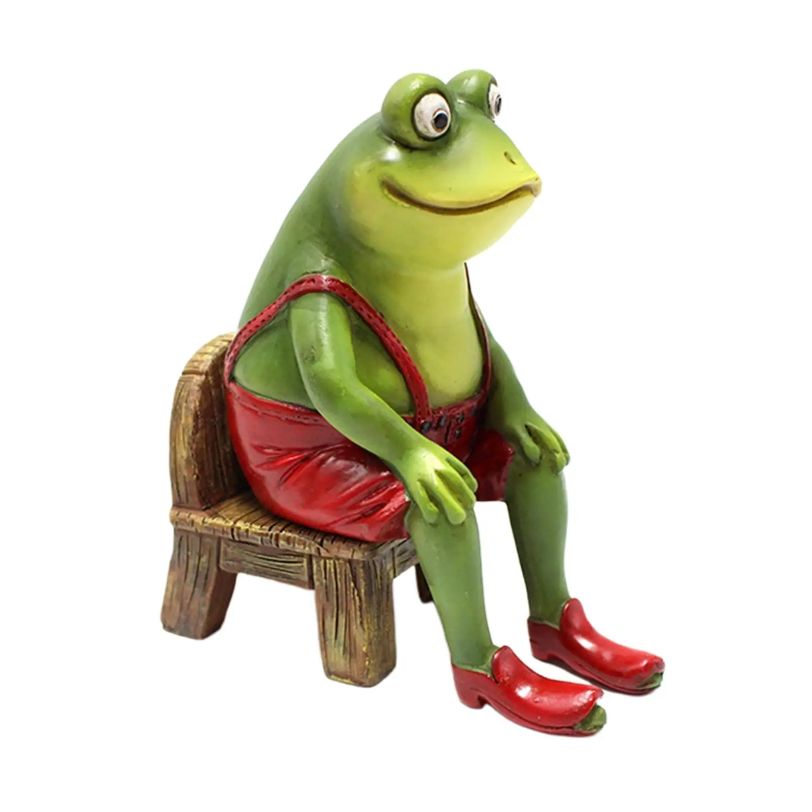 Frog Figurine Collectible Statue Model for Office Garden Desktop