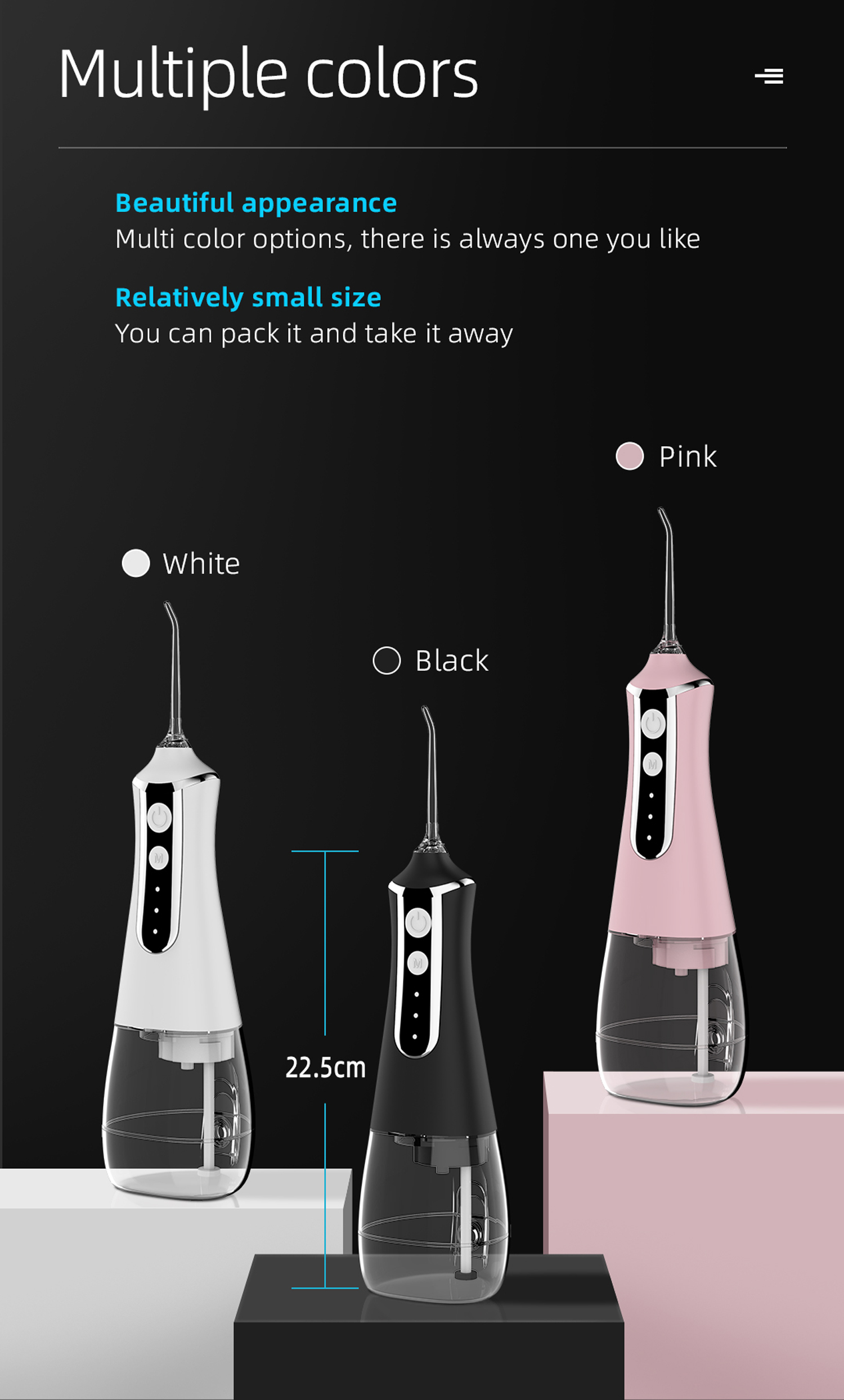 Title 9, LISM Oral Irrigator USB Rechargeable Water Flos...