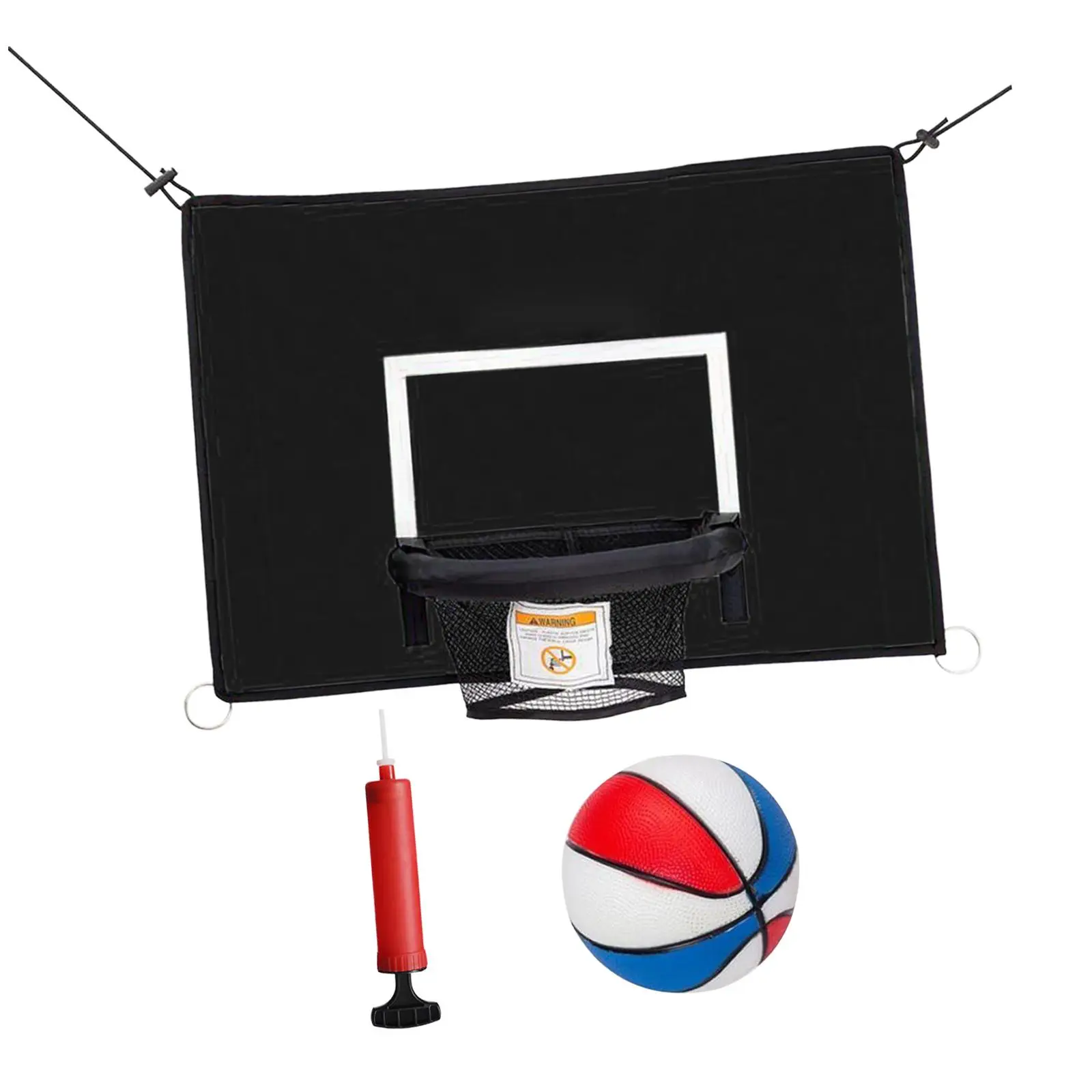 Mini Trampoline Basketball Hoop for Kids Waterproof Sunproof Soft Materials Easy Installation Trampoline Accessories