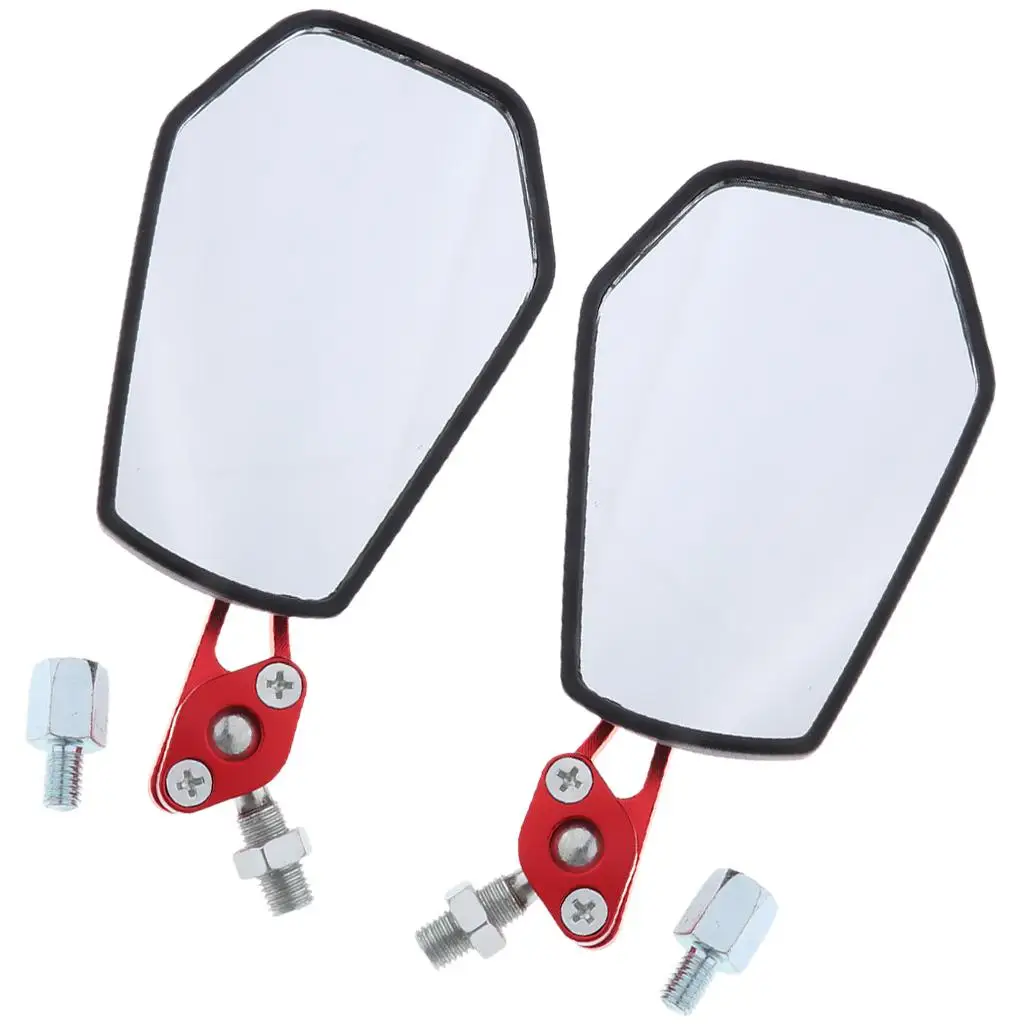 1 Pair Metal Universal Motorcycle Handle Bar End Rearview Side Convex Side Mirrors for, 5 Colors