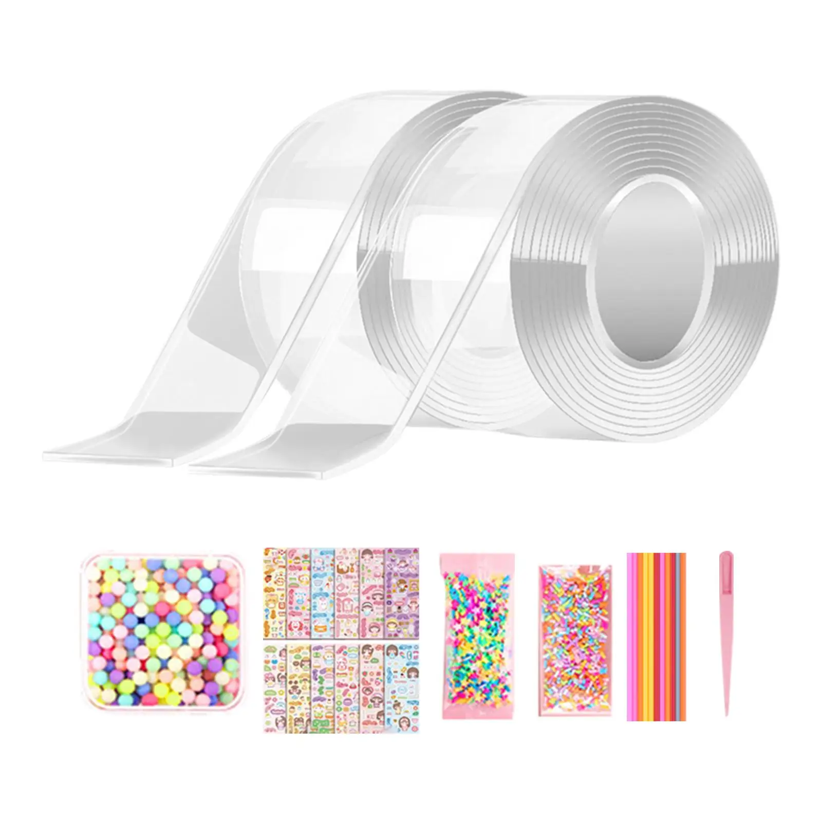 Bubble Blowing Double Sided Tape Non Marking Tape Sticky Tape Sensory Toy Nano Mounting Tape for Handmade Ball Pinch Toy Making