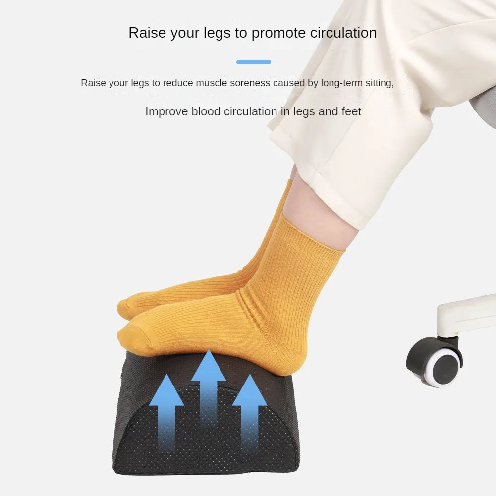 Description Picture 6 of itemSemicircle High Resilience Feet Pillow Support Foot Rest Home Office Feet Stool Portable Travel Footrest Massage Cushion