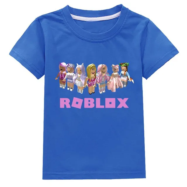 Roblox-Camiseta Bidimensional Infantil de Manga Curta, Roupa Fina de  Algodão, Animação Periférica, Meninos e Meninas, Moda