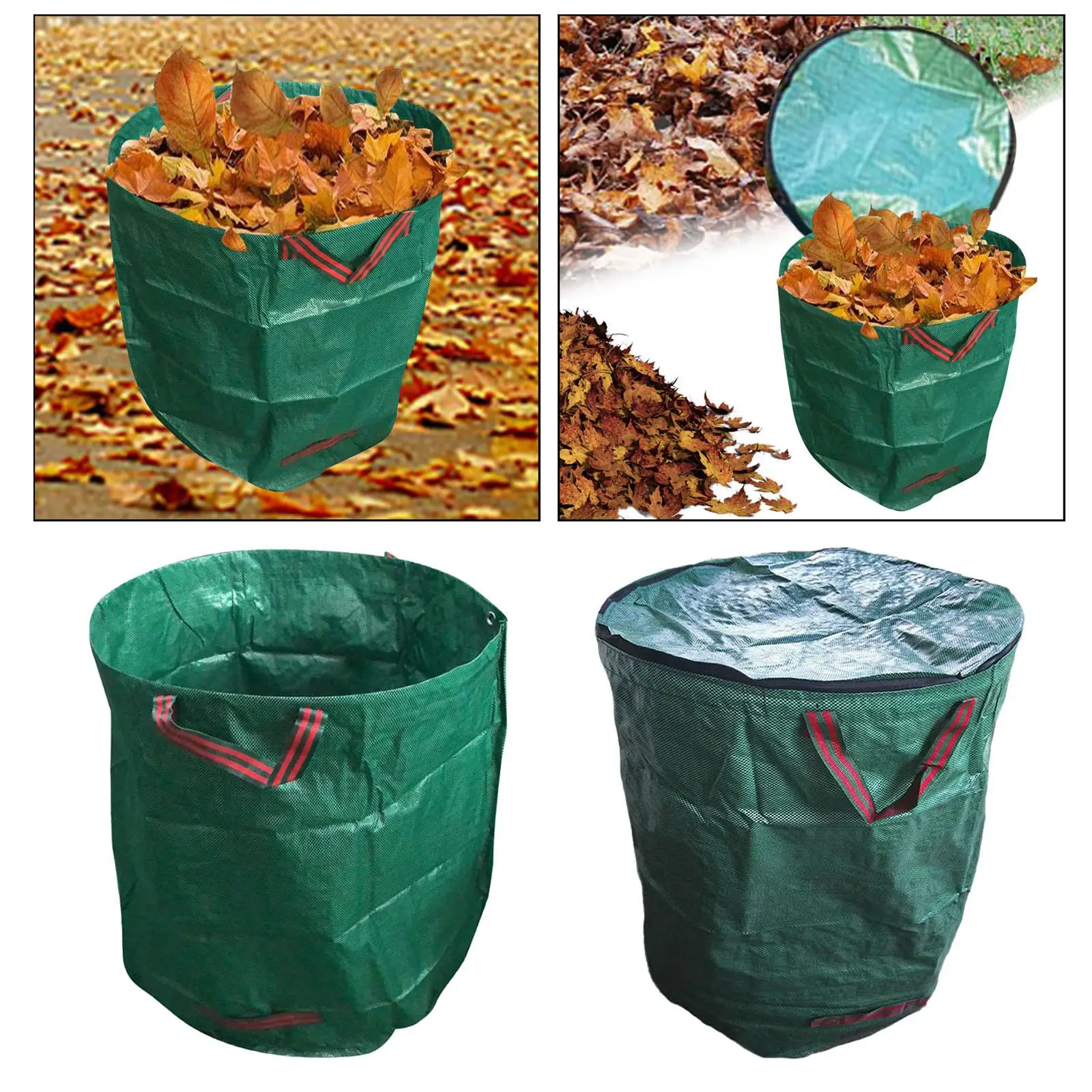 Garden Waste Bags Laundry Container Lawn Garden Bags Gardening Bags for Garden Lawn Pool Debris Grass Clipping Loading Leaf