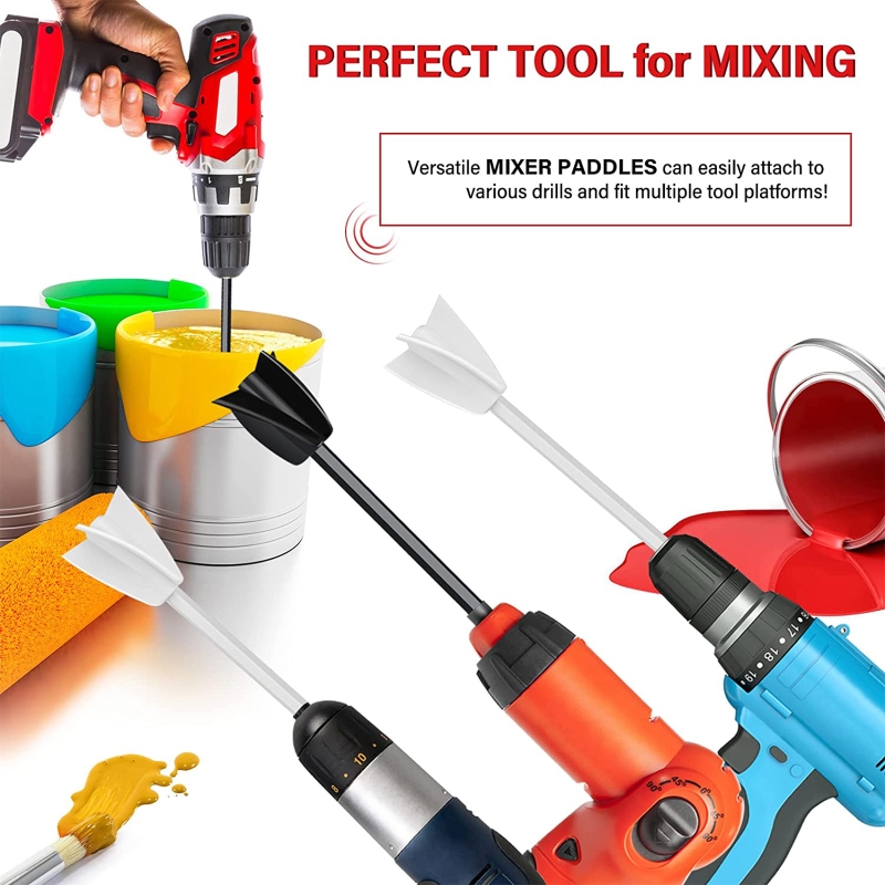 Paint Mixer Drill Attachment -Helix Mixer for Paint Epoxy,Resin,Plastic-Consistent Even Flow Stirrer Paddle Epoxy Mixer