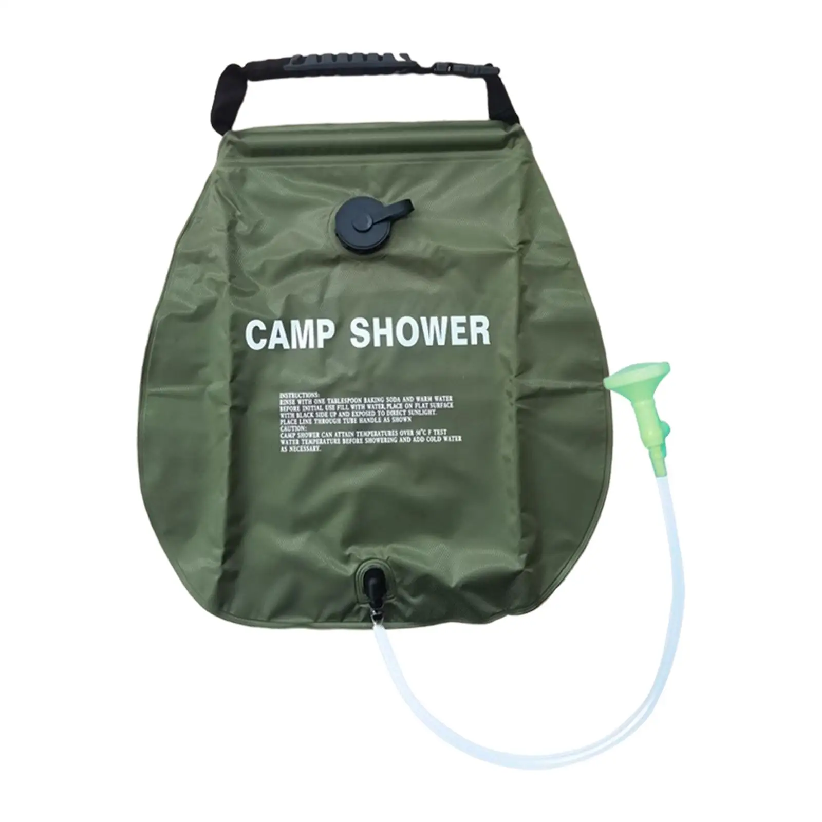 Solar Shower Bag with Mesh Pocket Men Women Outdoor Bathing Bag for Beach