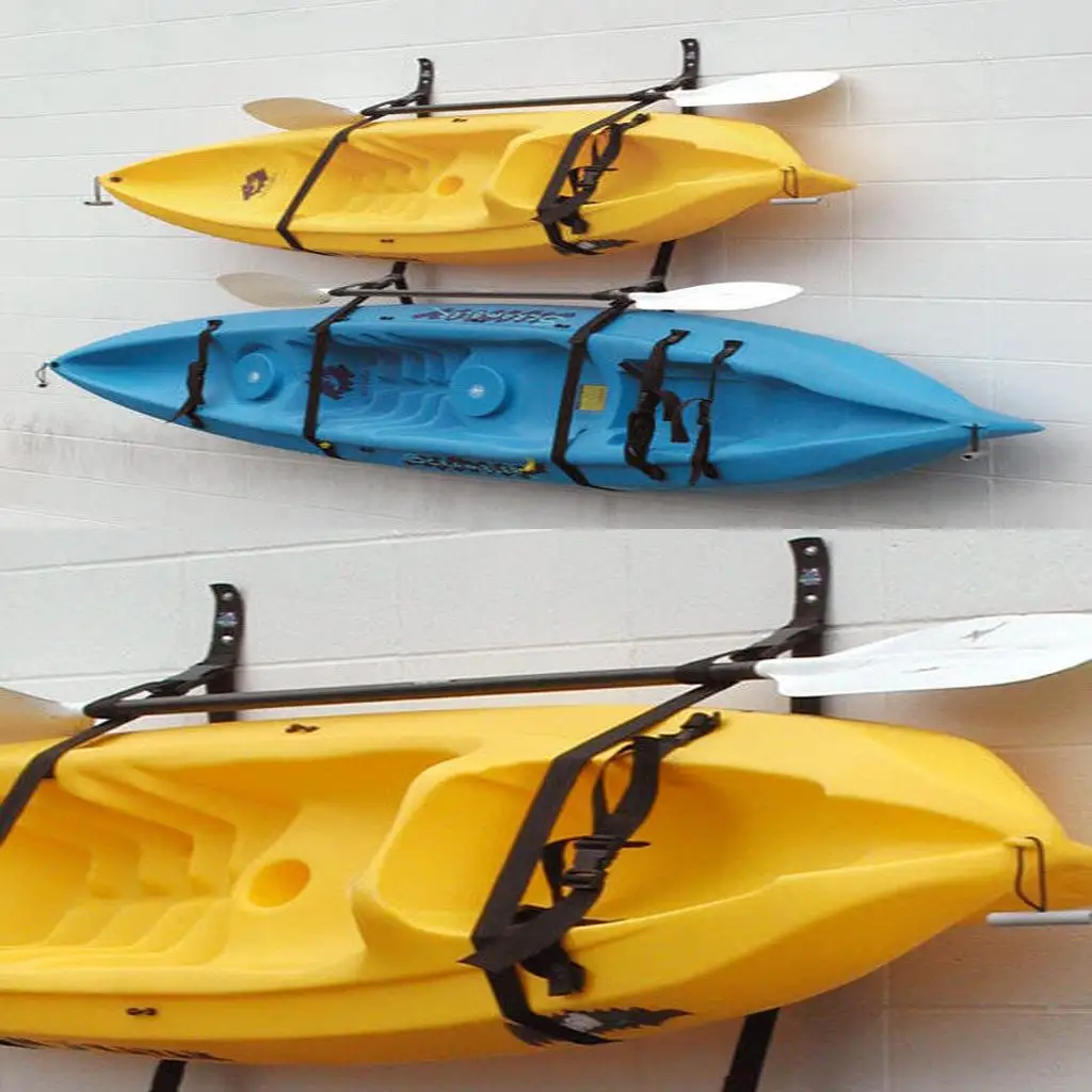 2 Pieces Webbing Straps Hook Canoe Kayak, Boat Hook, Holds 2 Kayaks 38mm